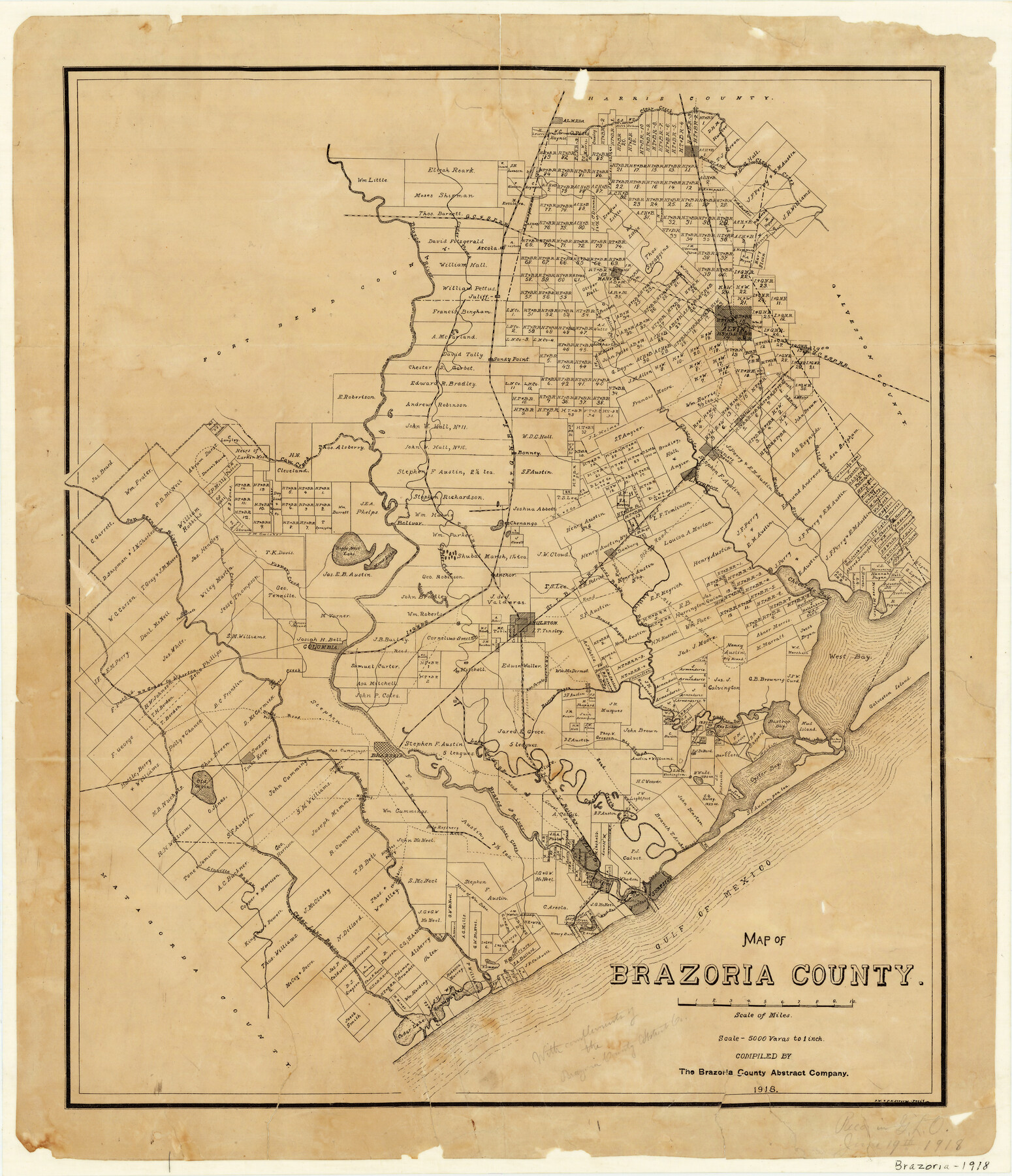 1518, Map of Brazoria County, General Map Collection