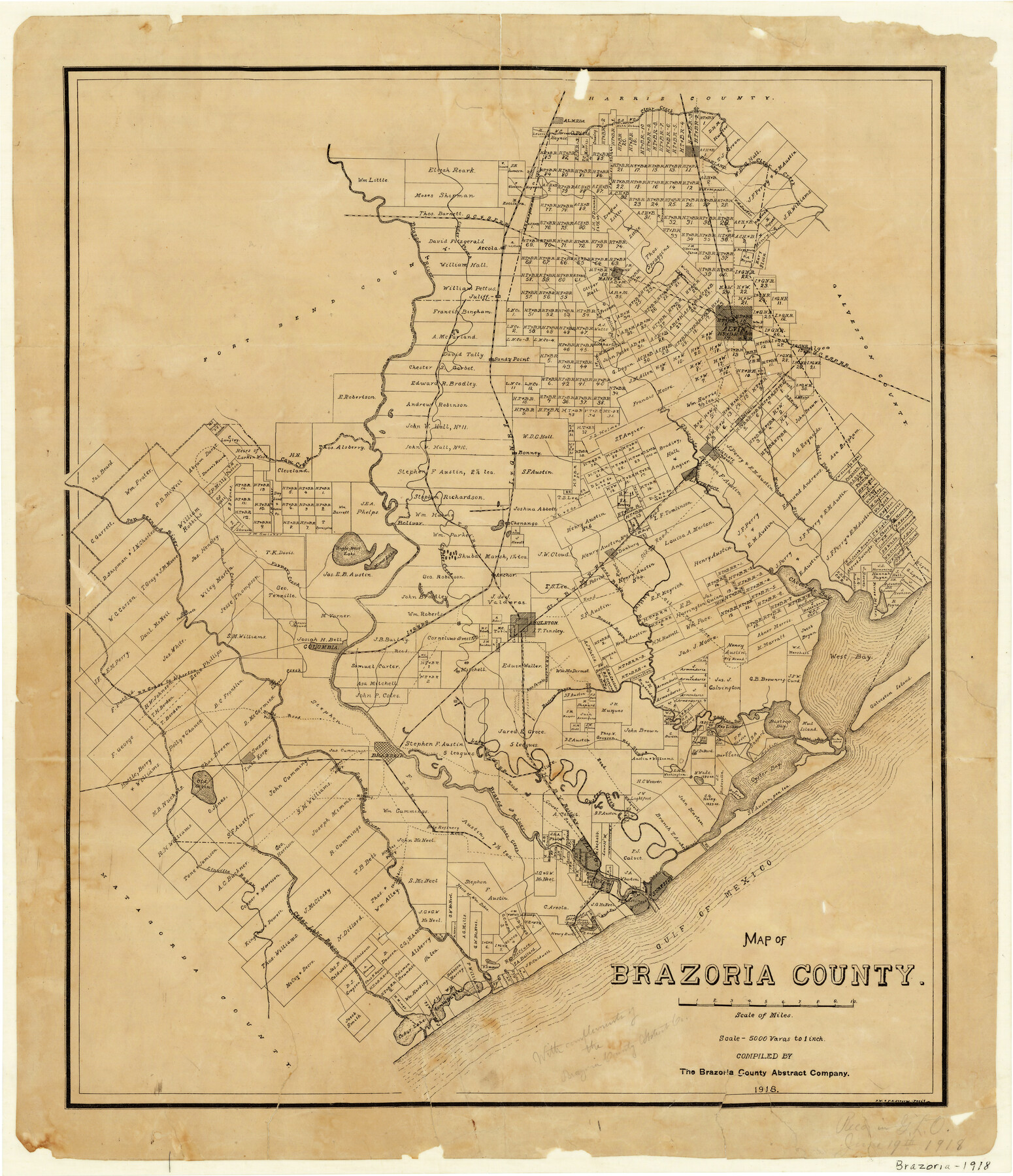 1518, Map of Brazoria County, General Map Collection