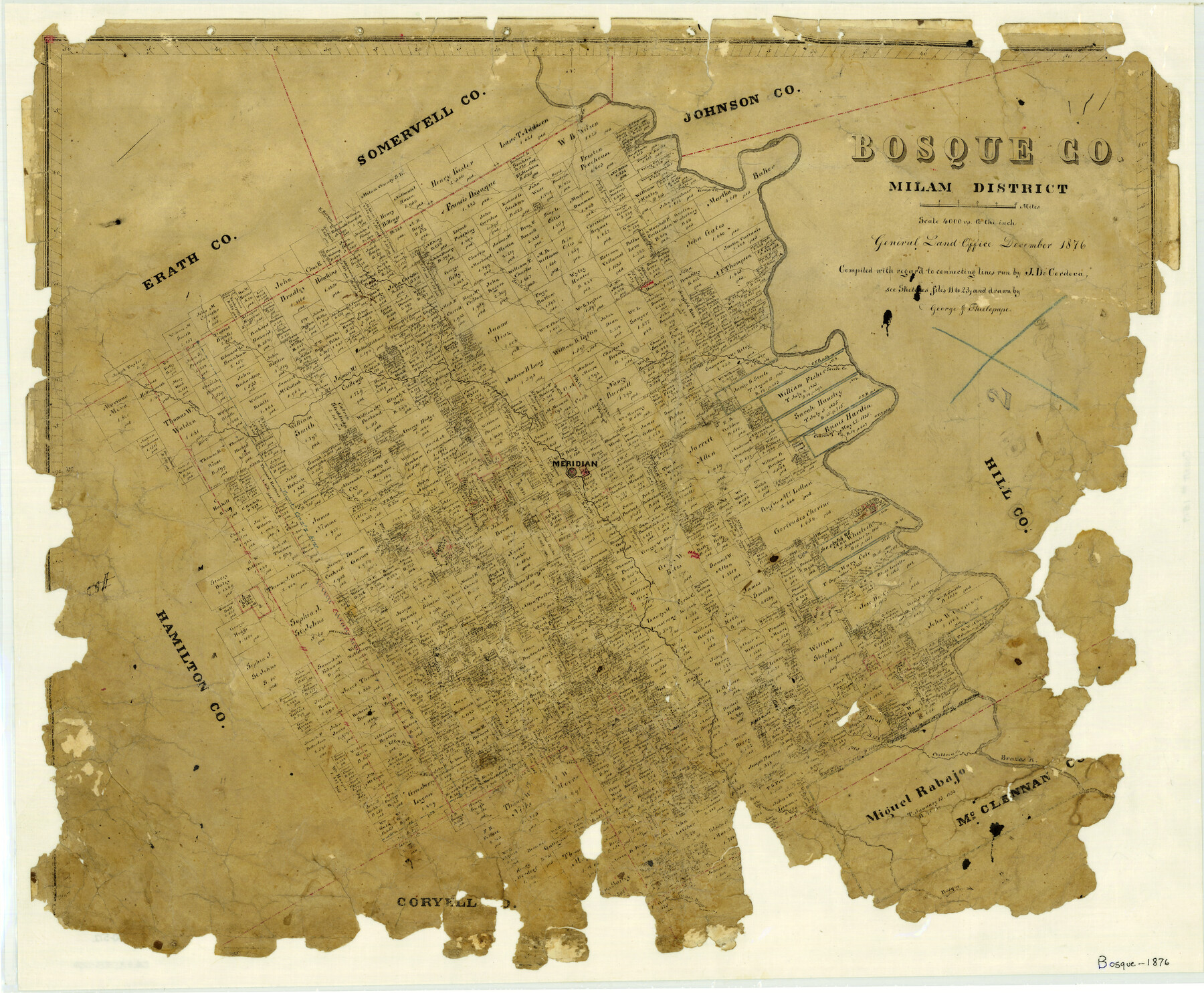 1519, Bosque County, Milam District, General Map Collection