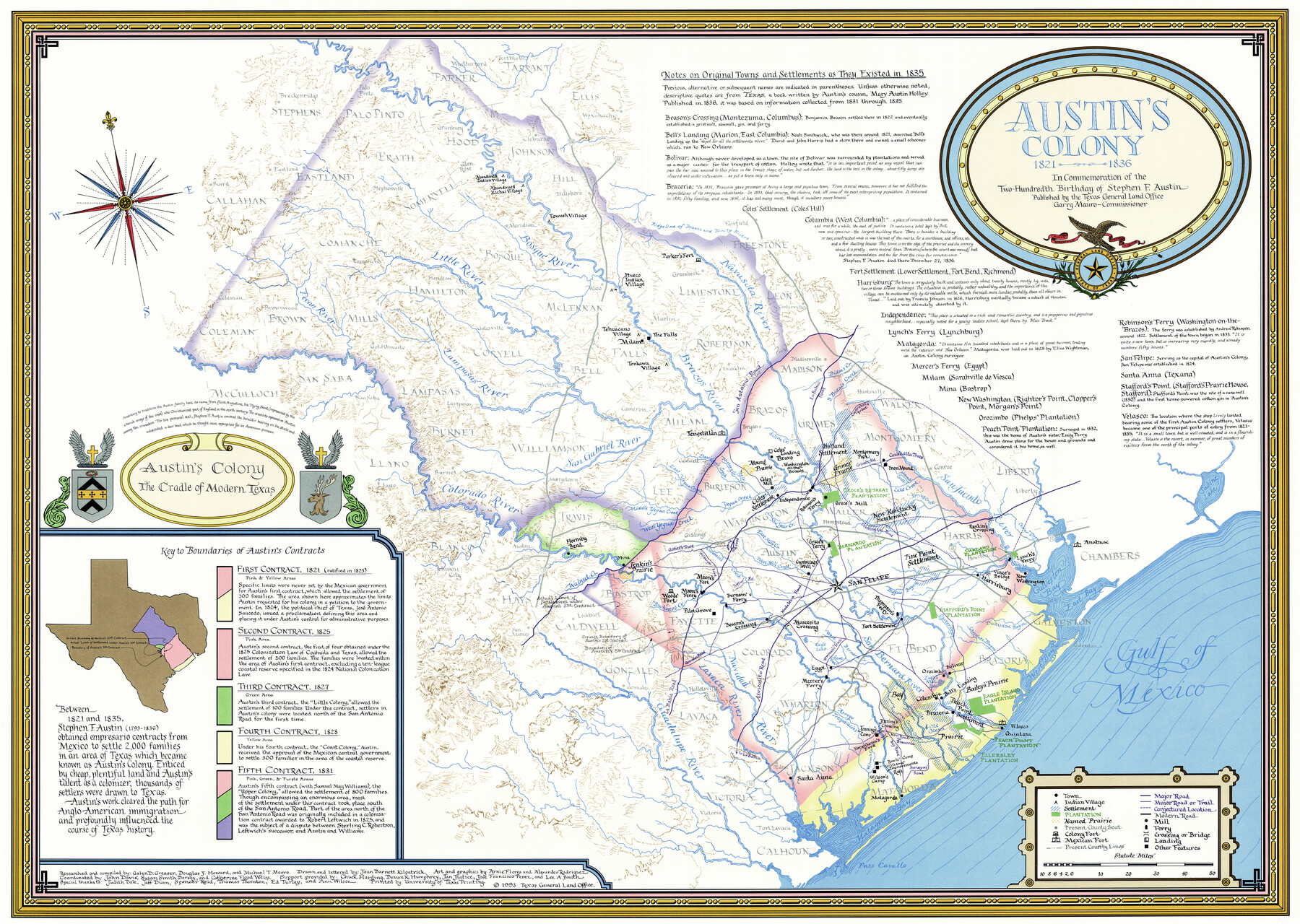 1675, Austin's Colony 1821-1836: In Commemoration of the Two Hundredth Birthday of Stephen F. Austin, General Map Collection