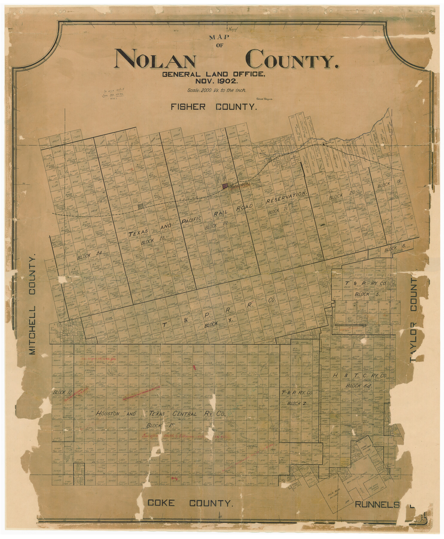 16780, Map of Nolan County, General Map Collection