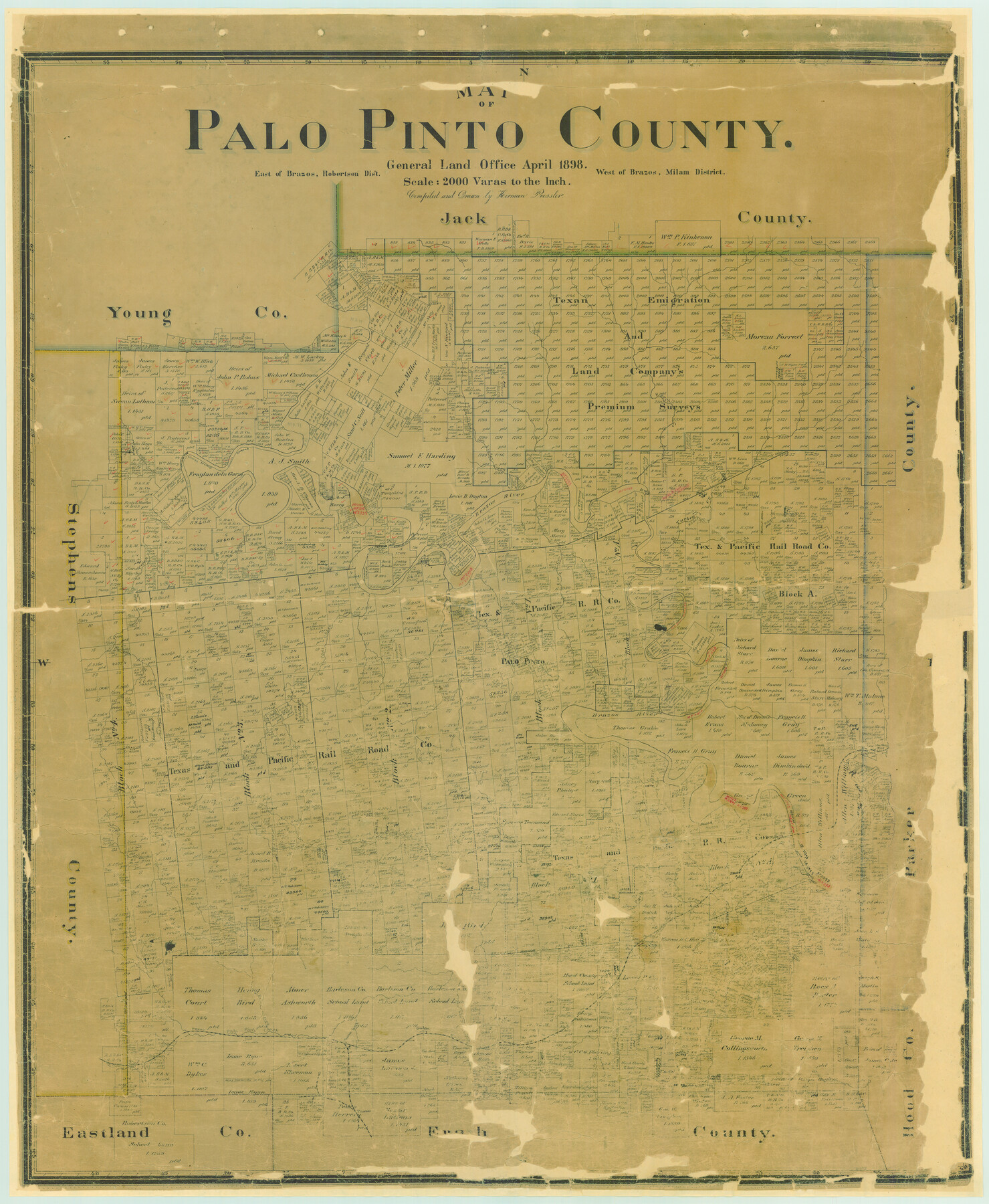 16783, Map of Palo Pinto County, General Map Collection