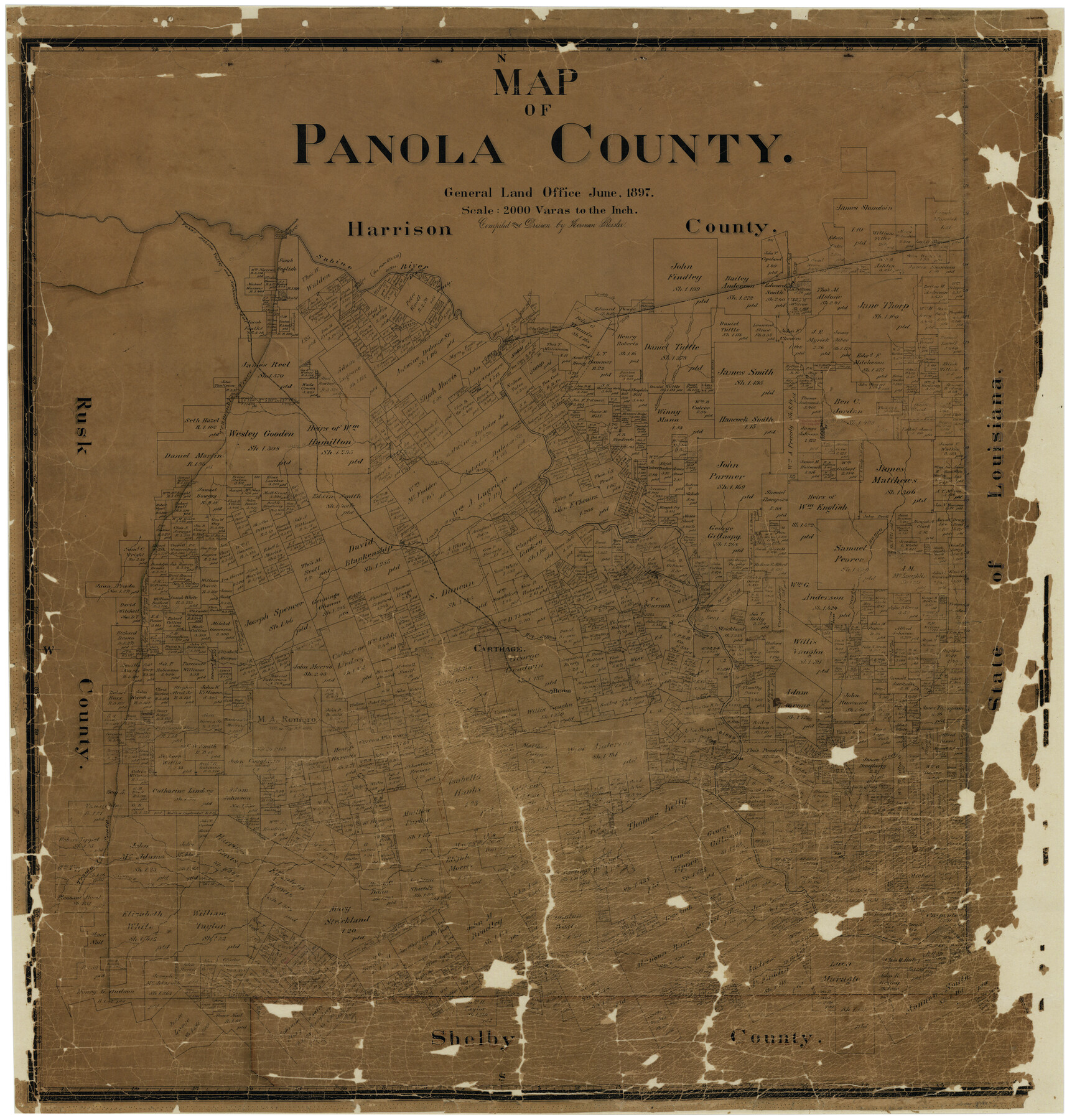 16785, Map of Panola County, General Map Collection