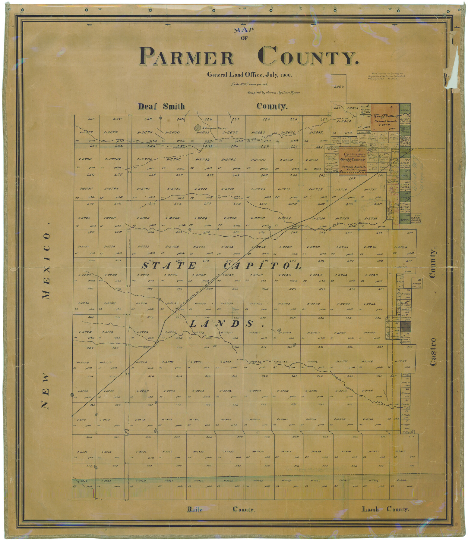 16786, Map of Parmer County, General Map Collection

