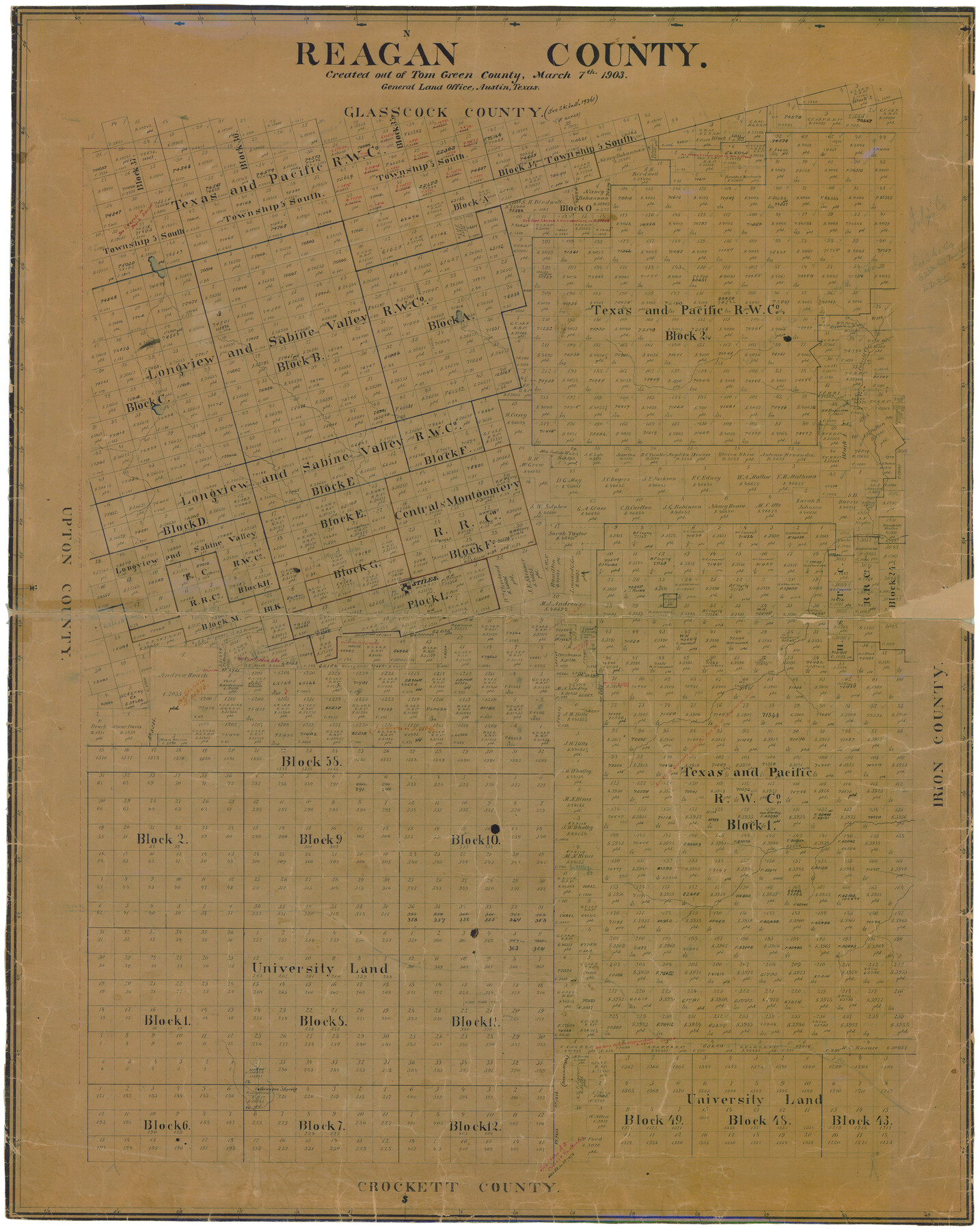 16794, Reagan County, General Map Collection