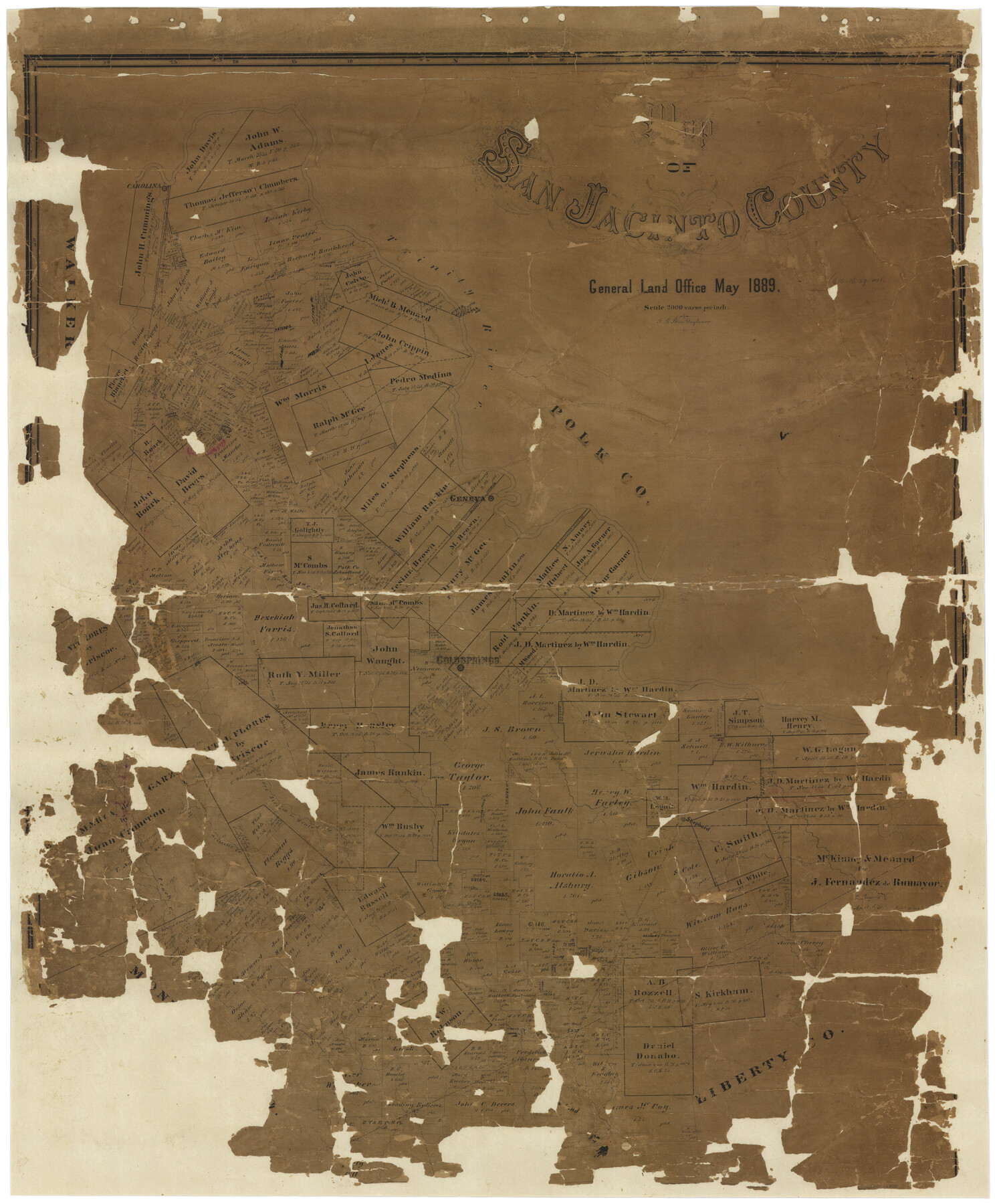 16808, Map of San Jacinto County, General Map Collection
