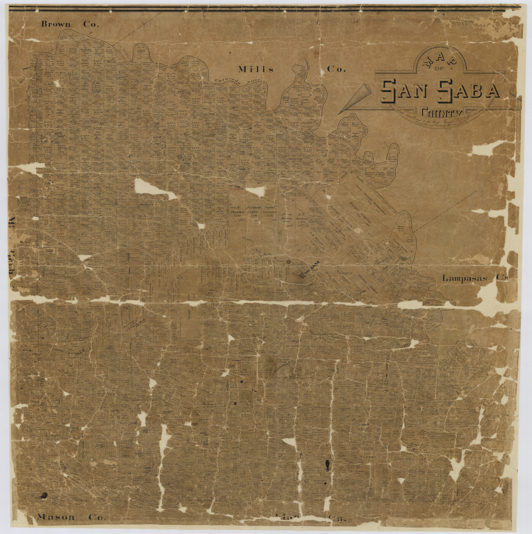 16809, Map of San Saba County, General Map Collection