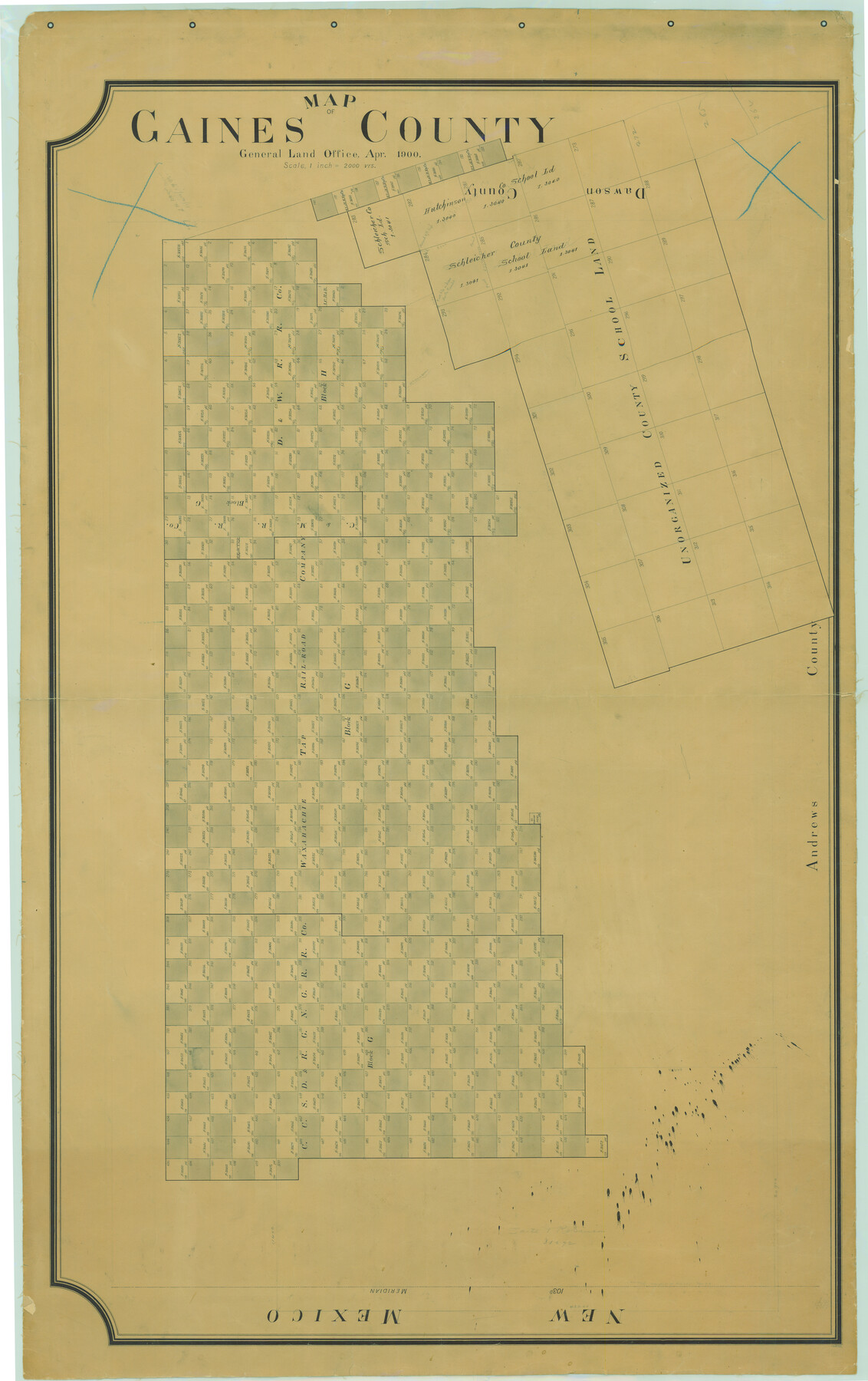 16832, Map of Gaines County, General Map Collection