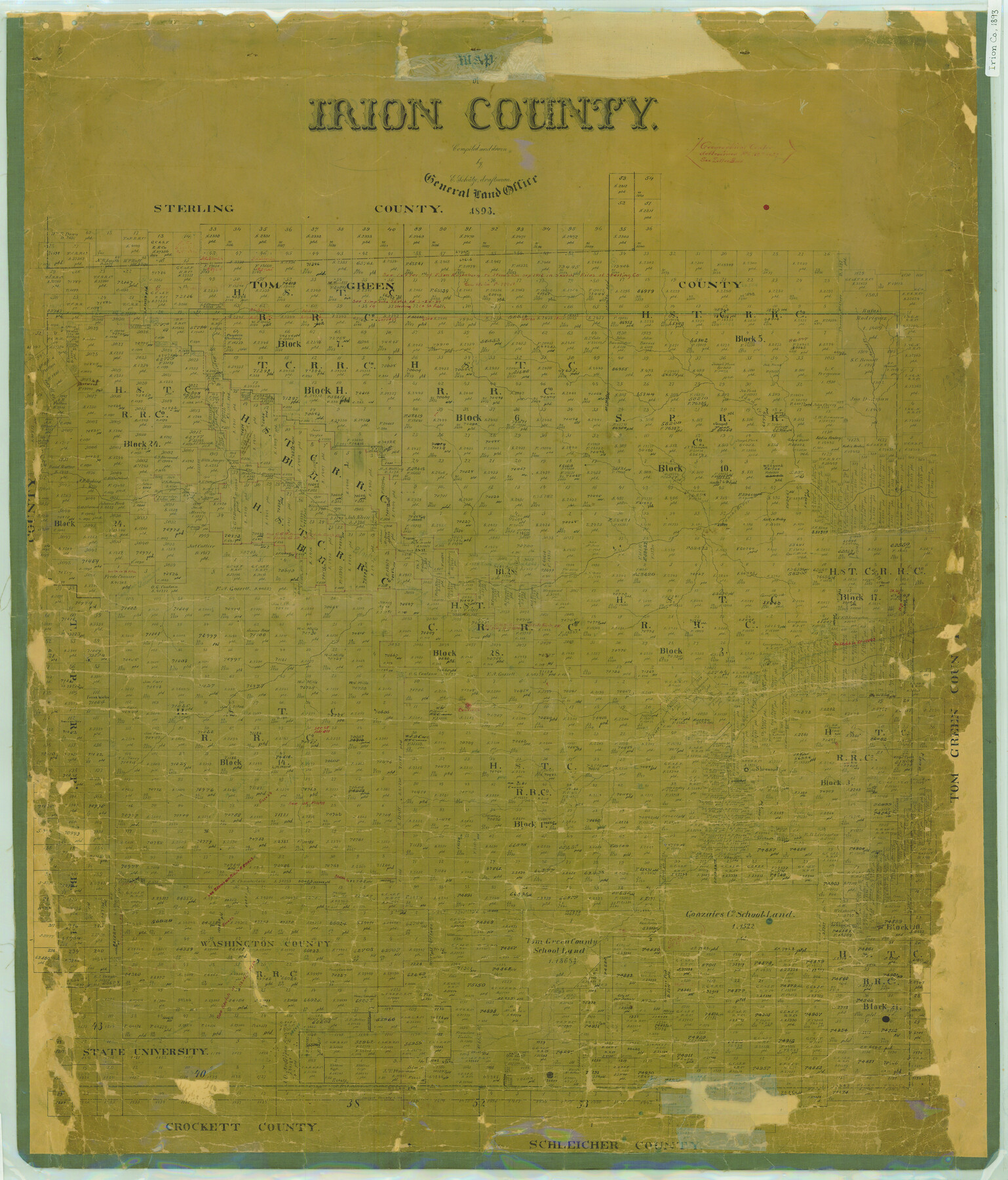 16857, Map of Irion County, General Map Collection