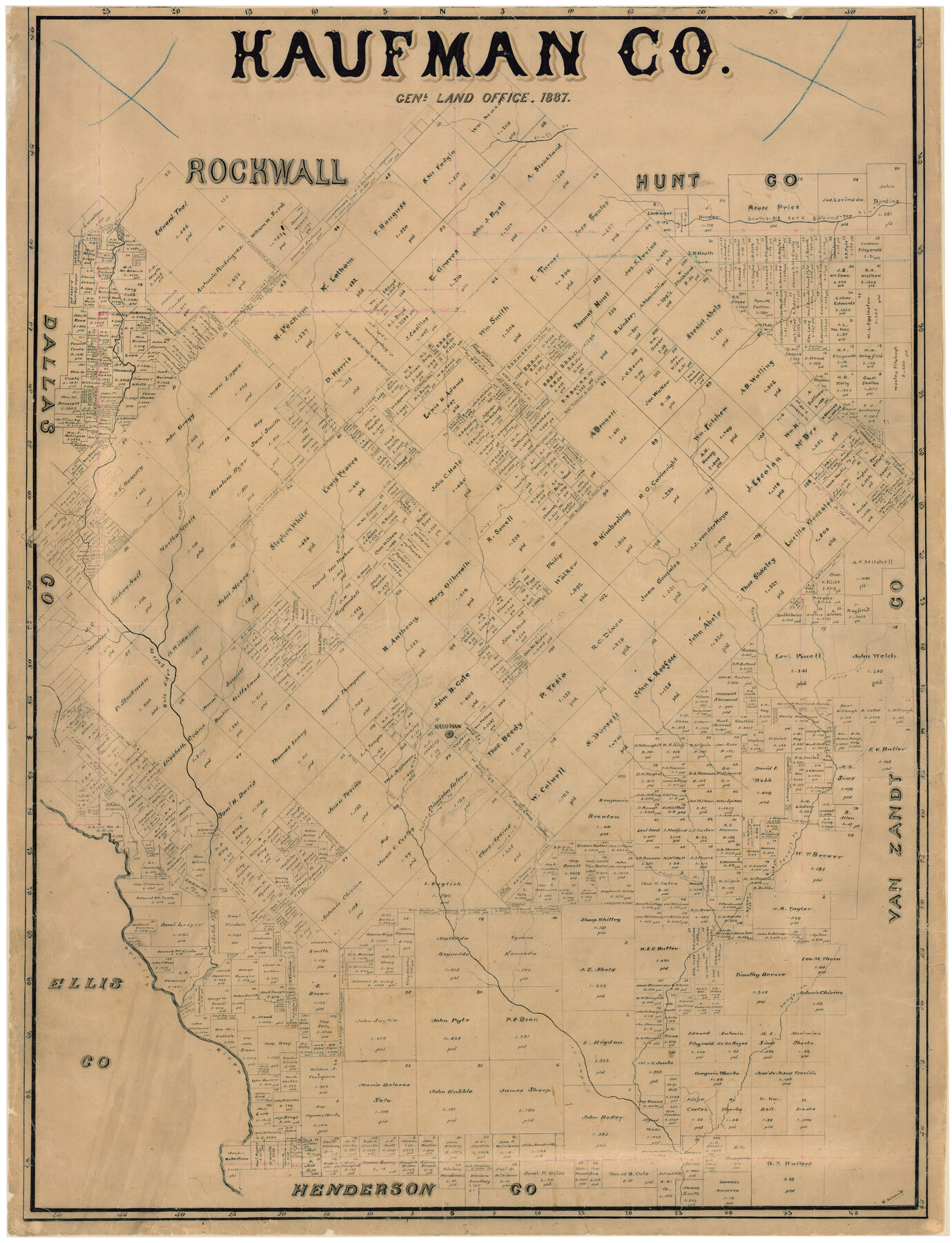 16863, Kaufman Co., General Map Collection
