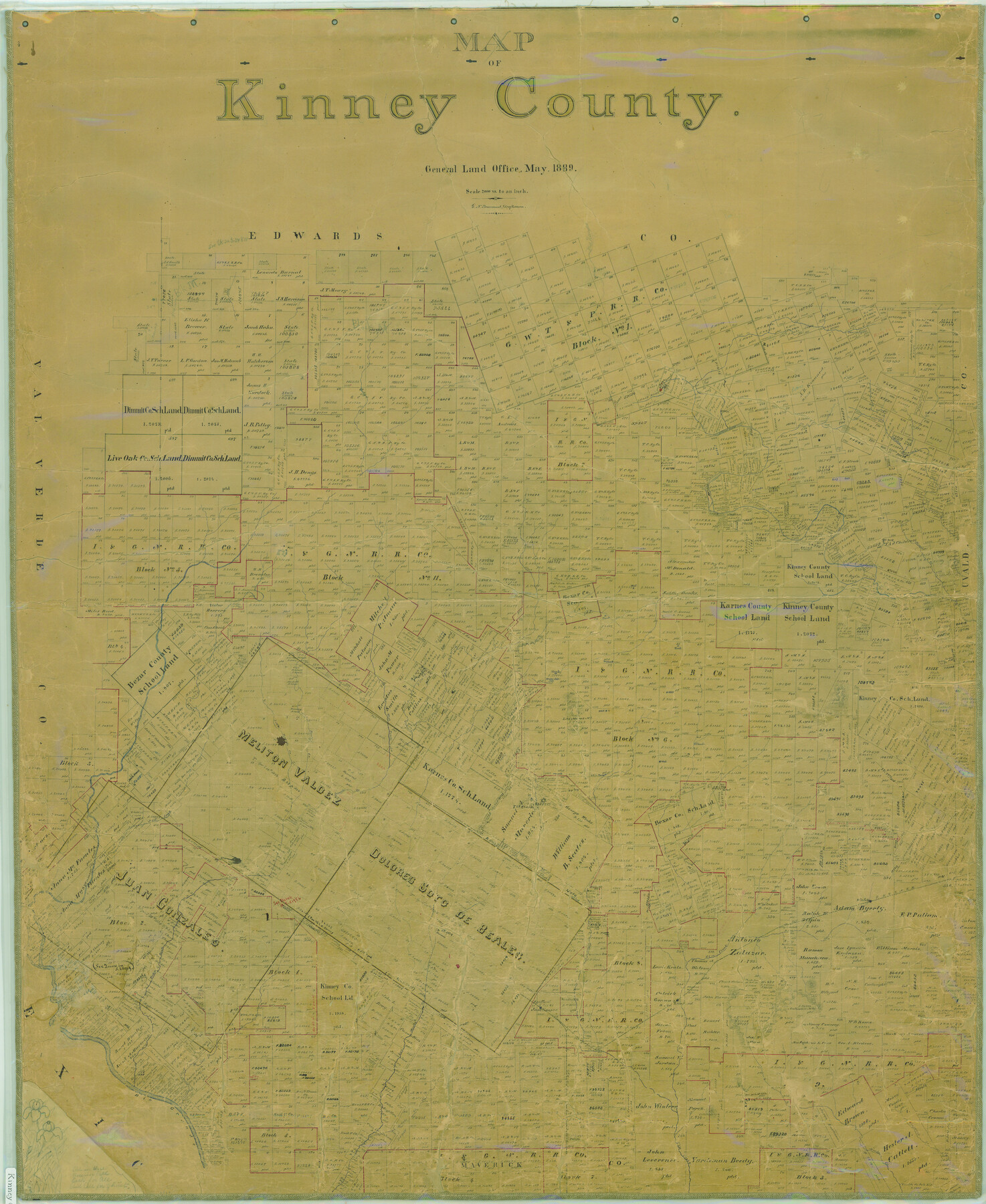 16869, Map of Kinney County, General Map Collection