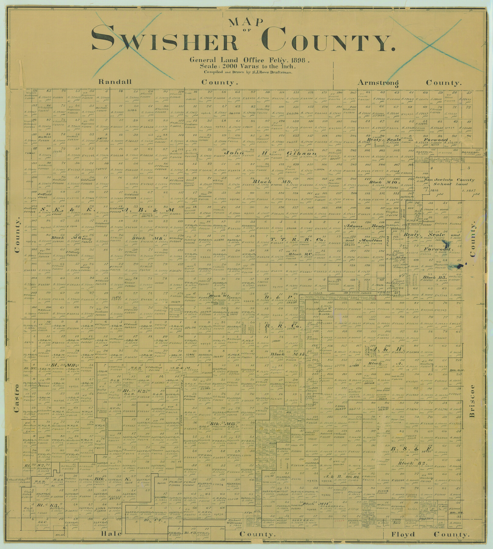 16889, Map of Swisher County, General Map Collection