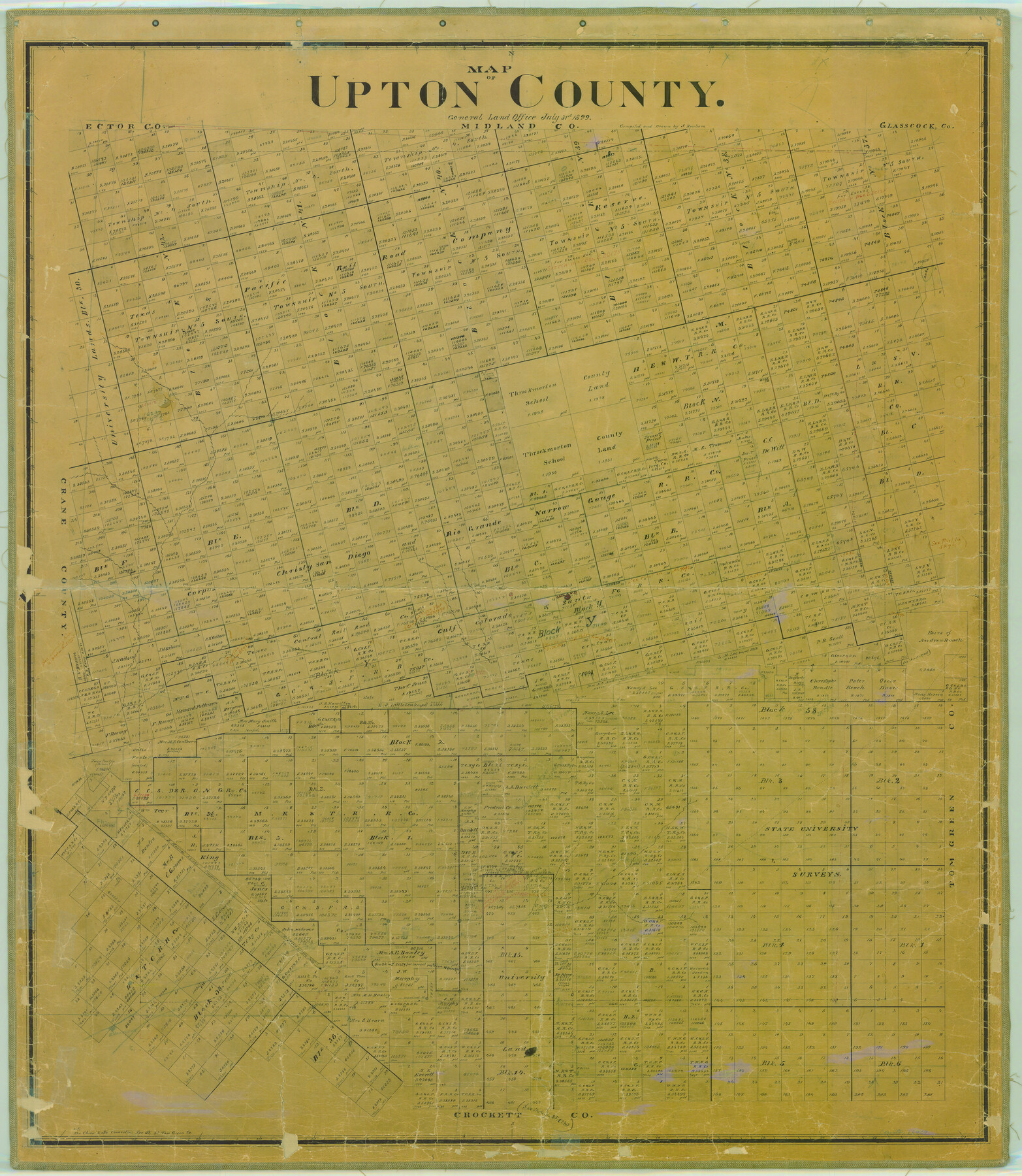 16909, Map of Upton County, General Map Collection