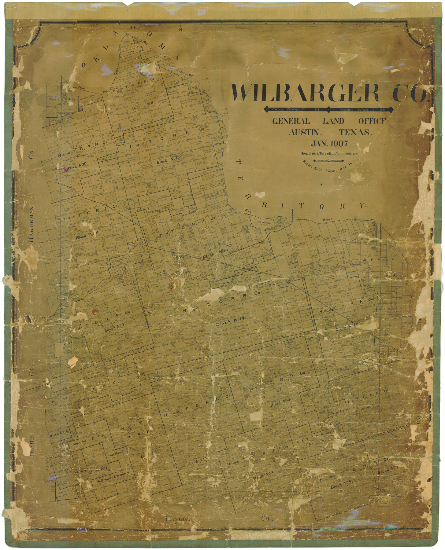 16927, Wilbarger Co., General Map Collection
