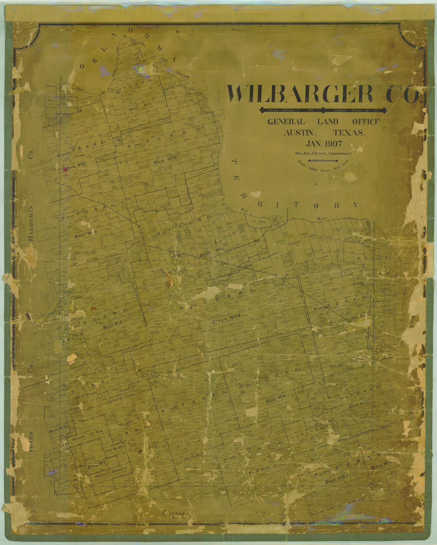 16927, Wilbarger Co., General Map Collection