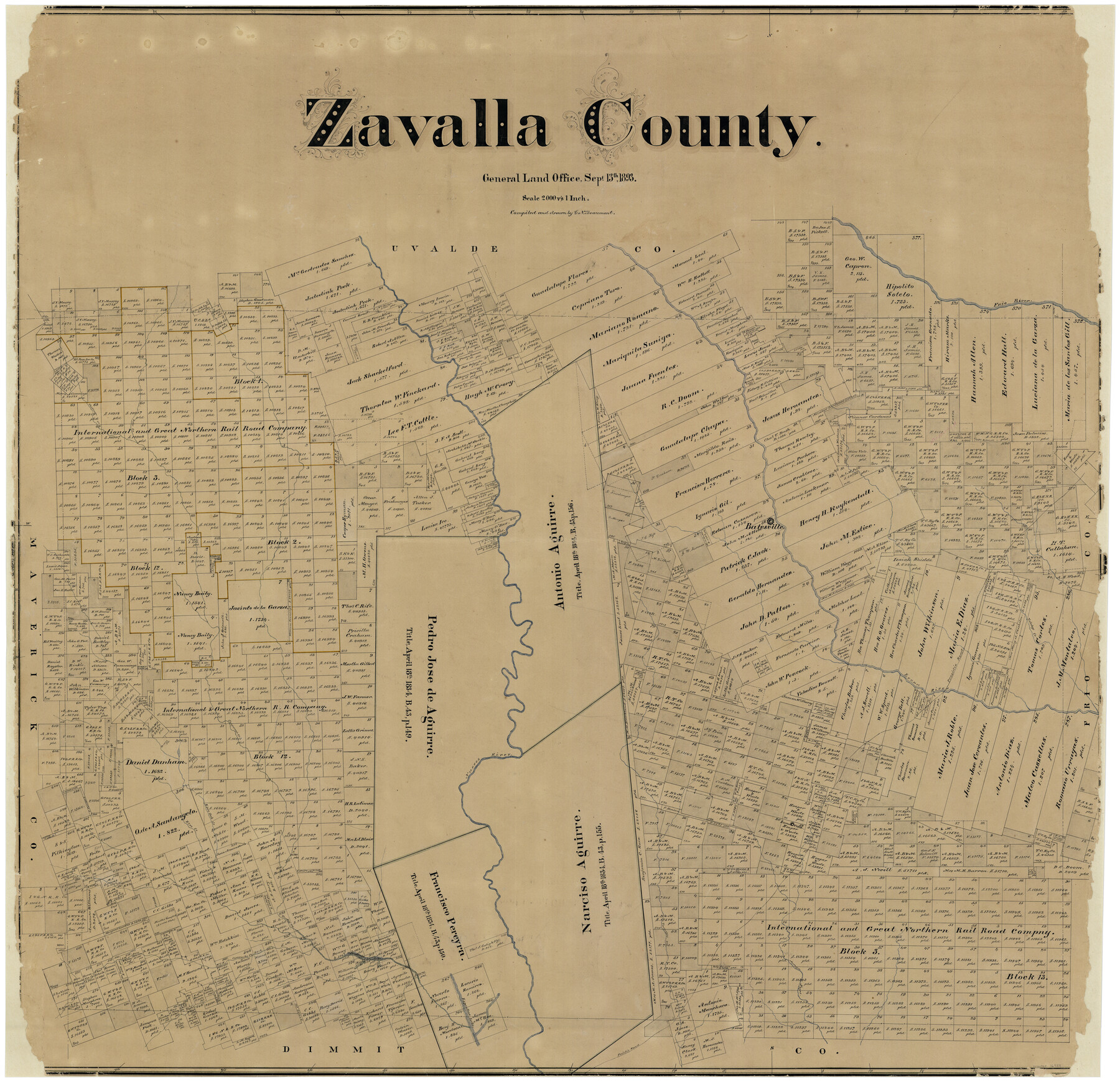 16939, Zavalla [sic] County, General Map Collection
