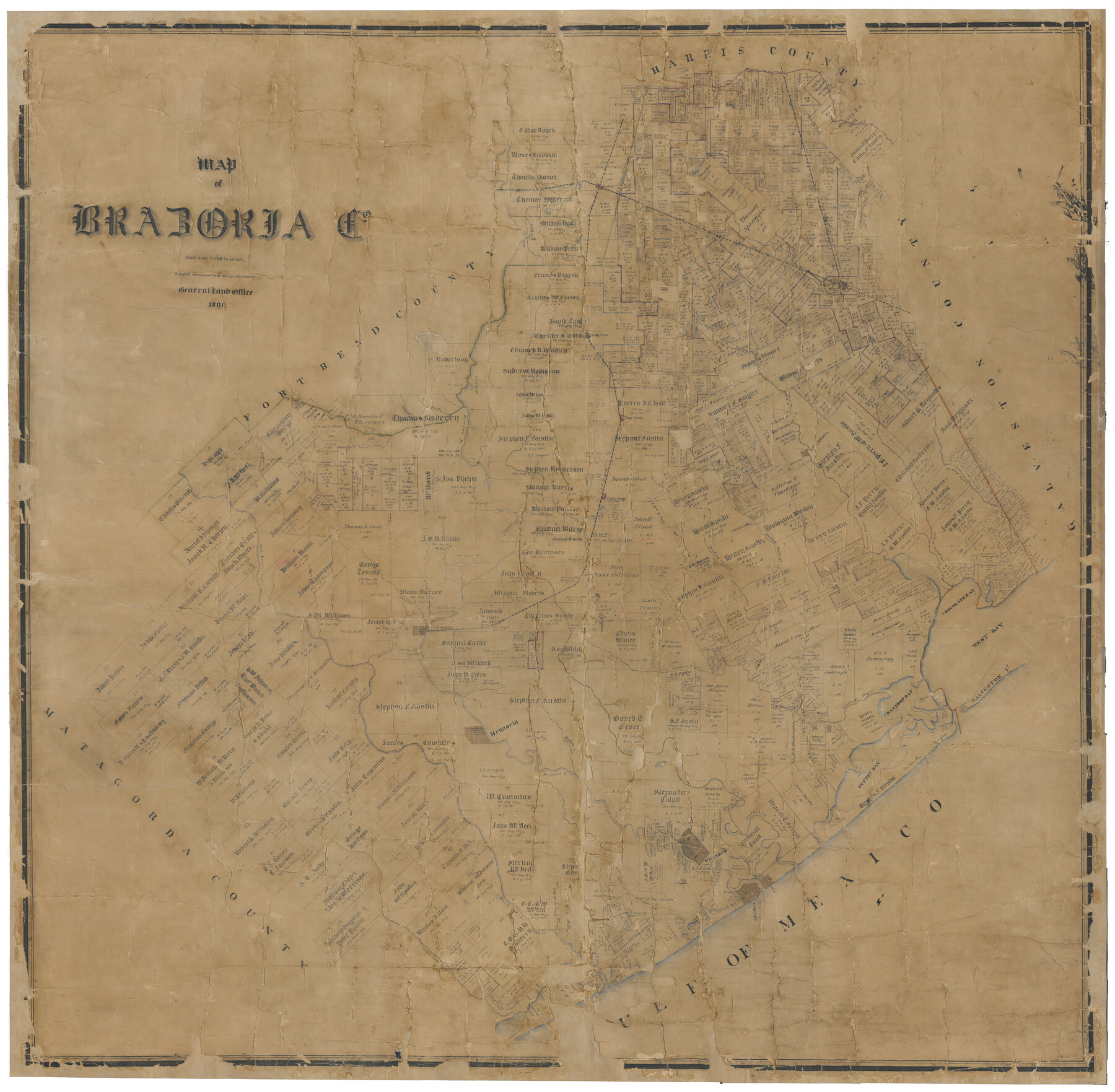 16945, Map of Brazoria County, General Map Collection