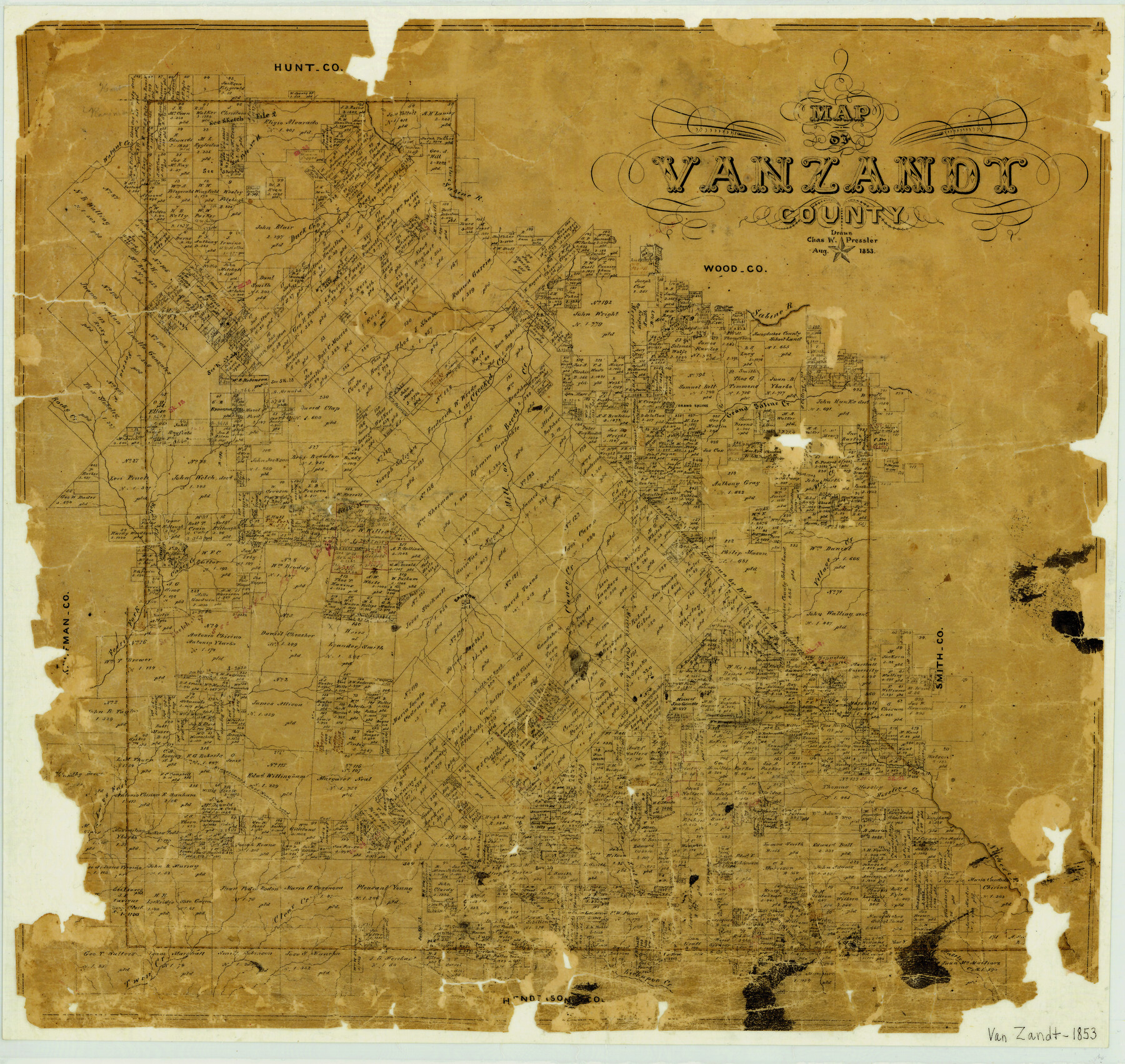16957, Map of Van Zandt County, General Map Collection