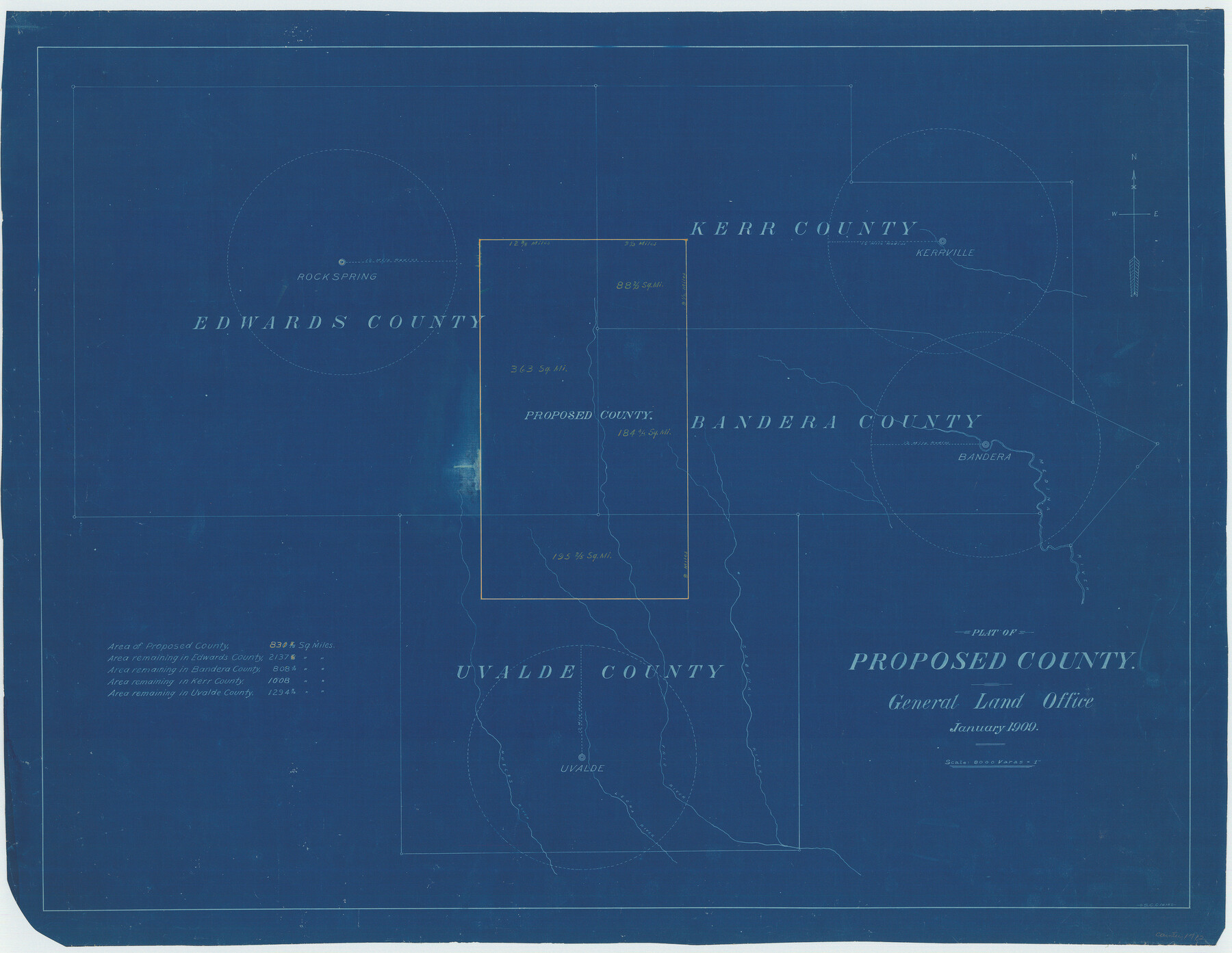 1712, Plat of Proposed County, General Map Collection