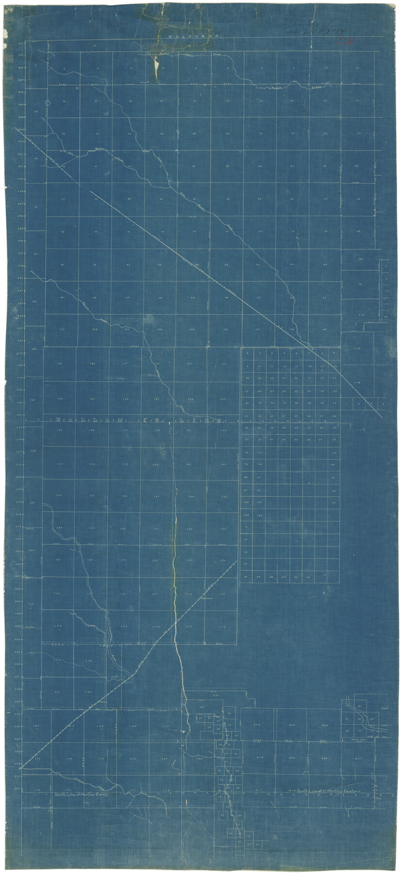 1753, [Map showing resurvey of Capitol Leagues in Hartley & Dallam Counties, Texas], General Map Collection
