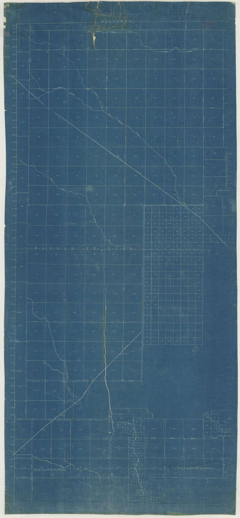 1753, [Map showing resurvey of Capitol Leagues in Hartley & Dallam Counties, Texas], General Map Collection