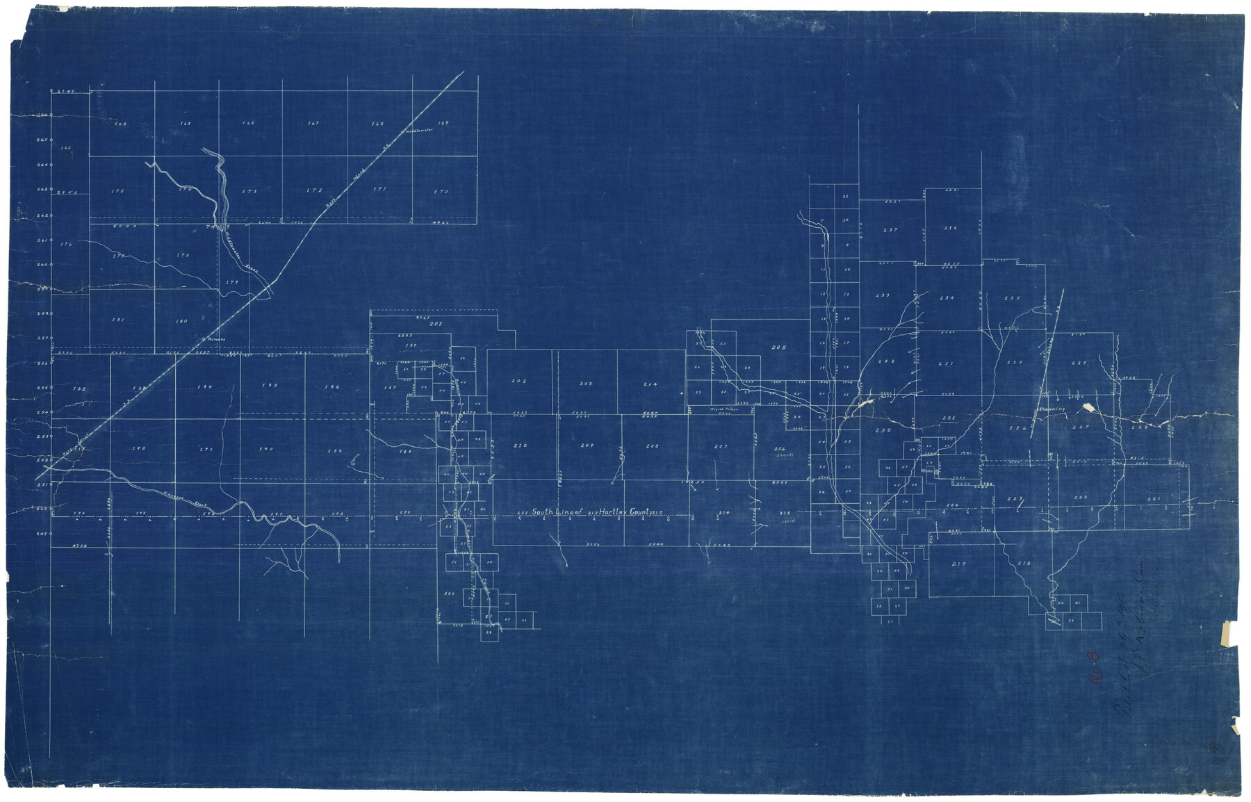 1760, [Map showing resurvey of Capitol Leagues, Hartley County, Texas], General Map Collection
