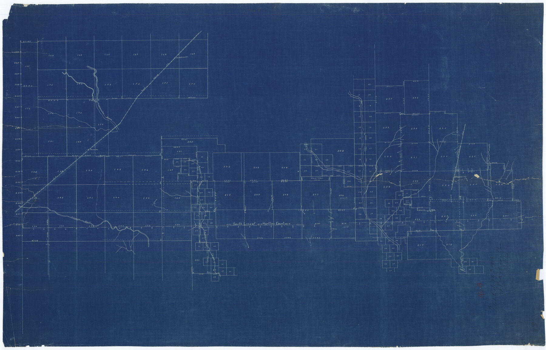 1760, [Map showing resurvey of Capitol Leagues, Hartley County, Texas], General Map Collection