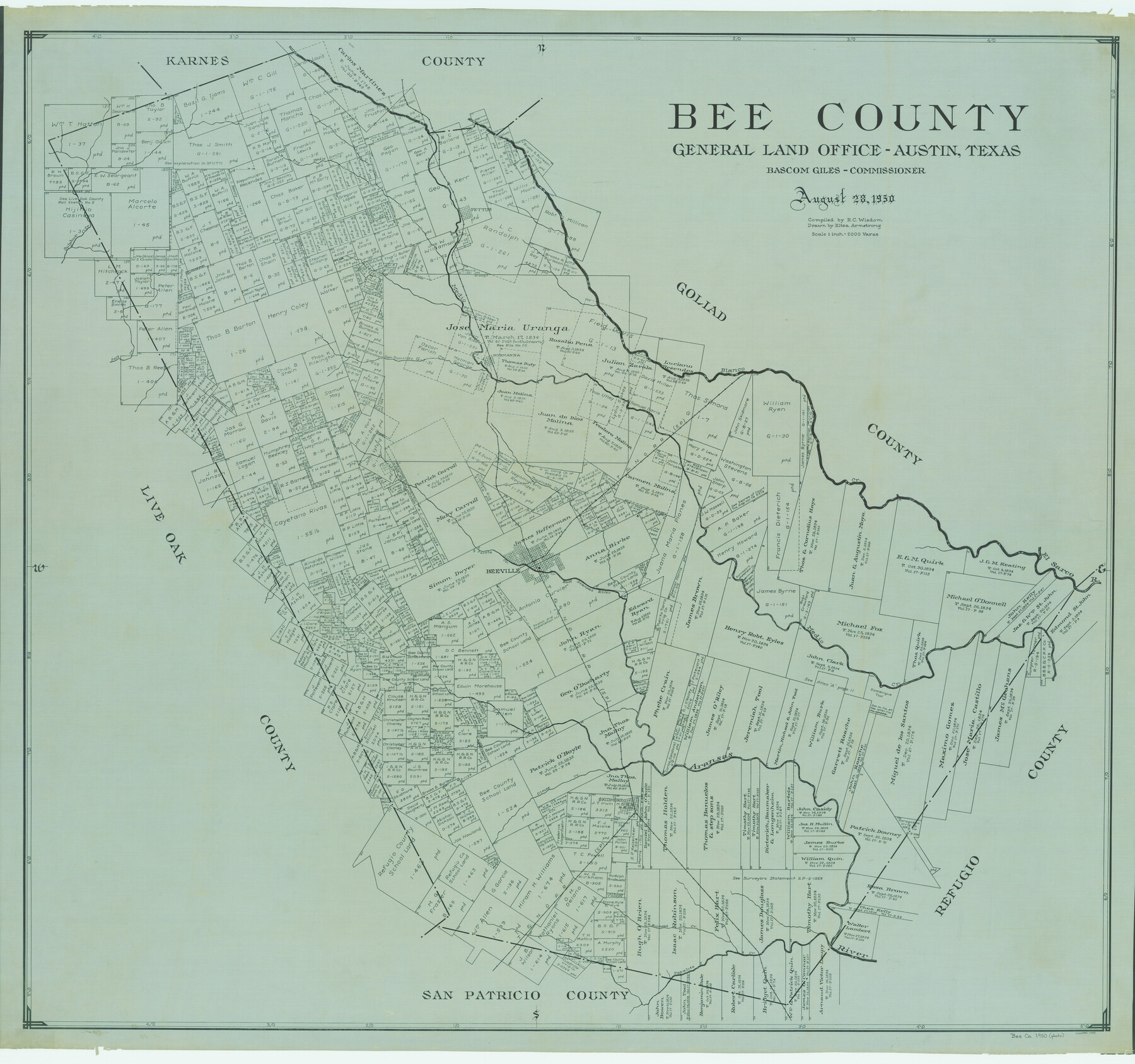 1779, Bee County, General Map Collection