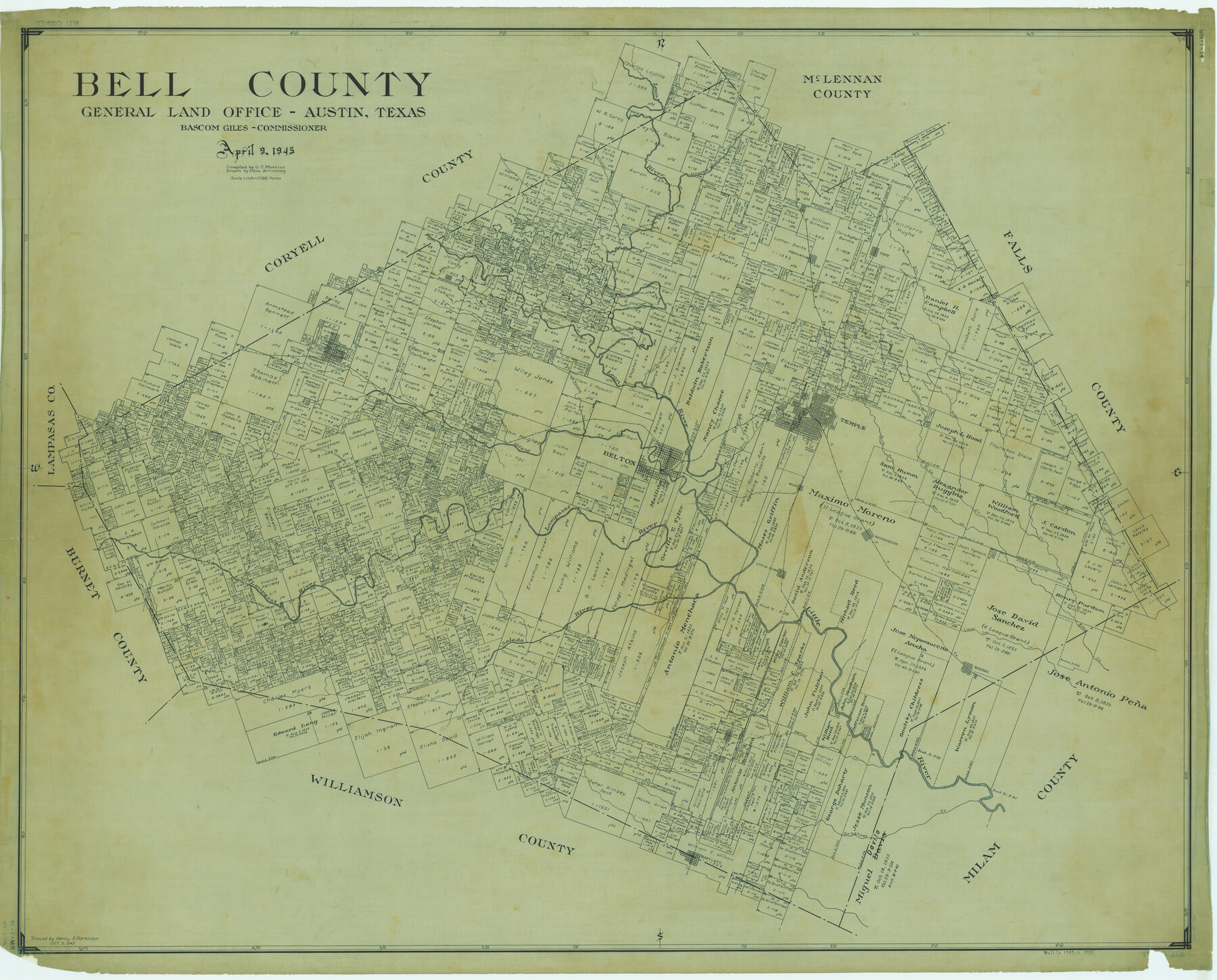 1780, Bell County, General Map Collection