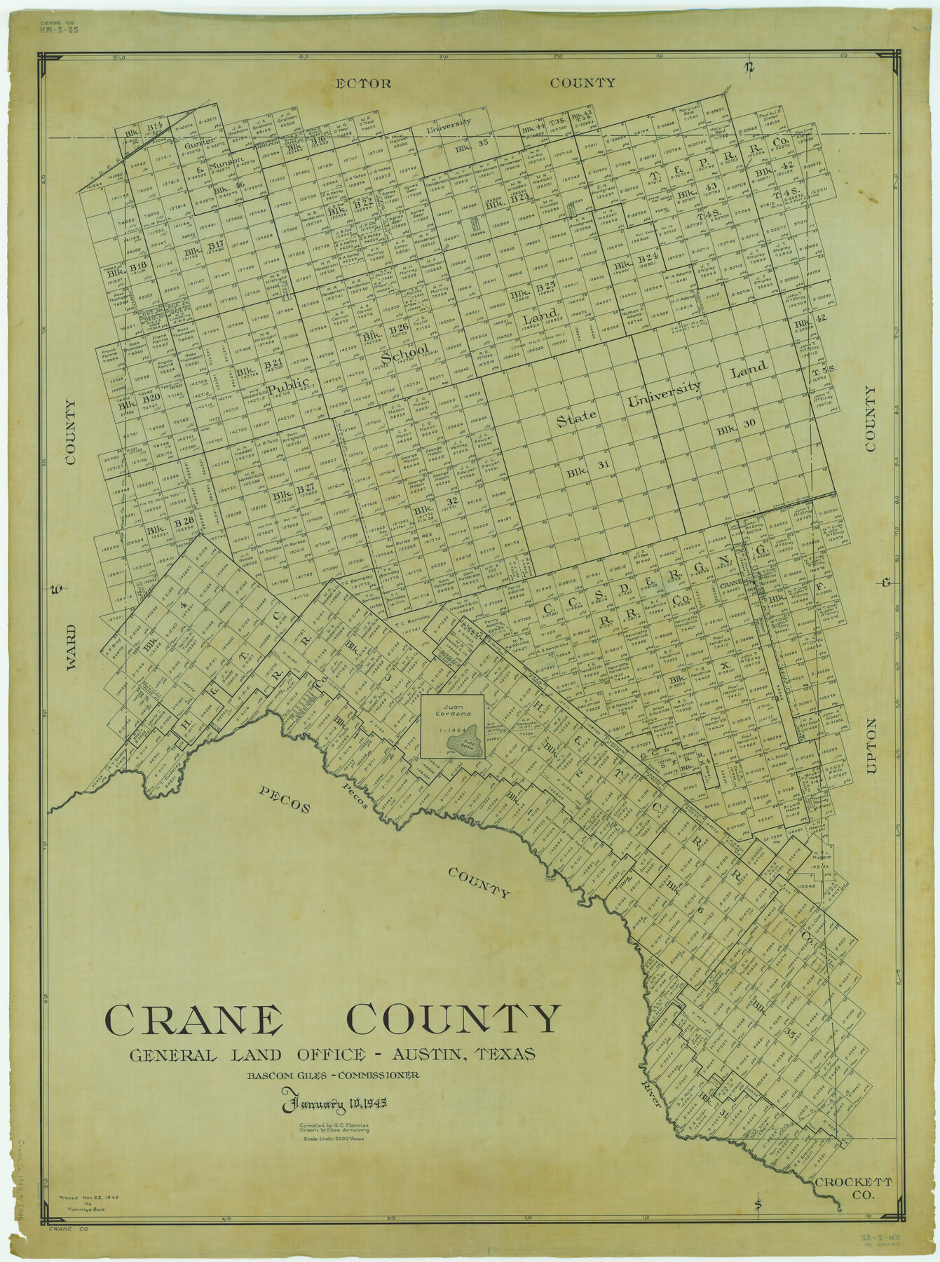 1811, Crane County, General Map Collection