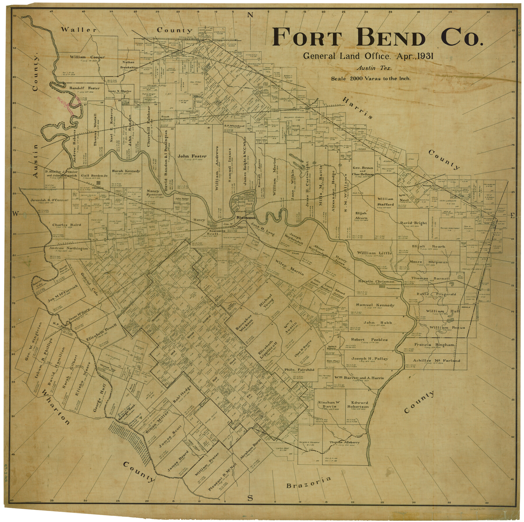 1829, Fort Bend Co., General Map Collection
