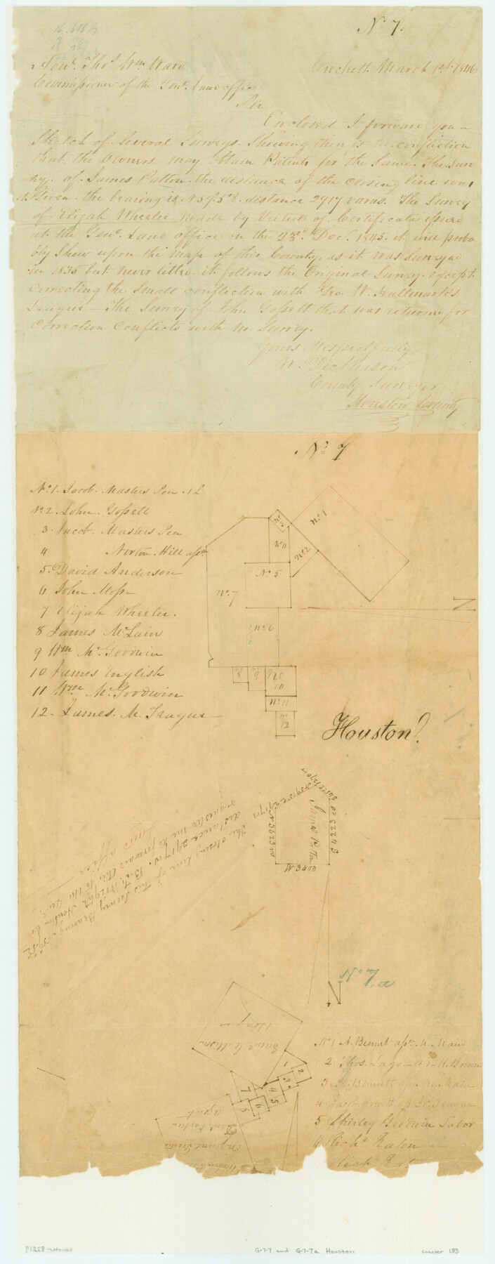 183, [Jacob Masters league and those adjoining and Surveys on Elkhart Creek], General Map Collection