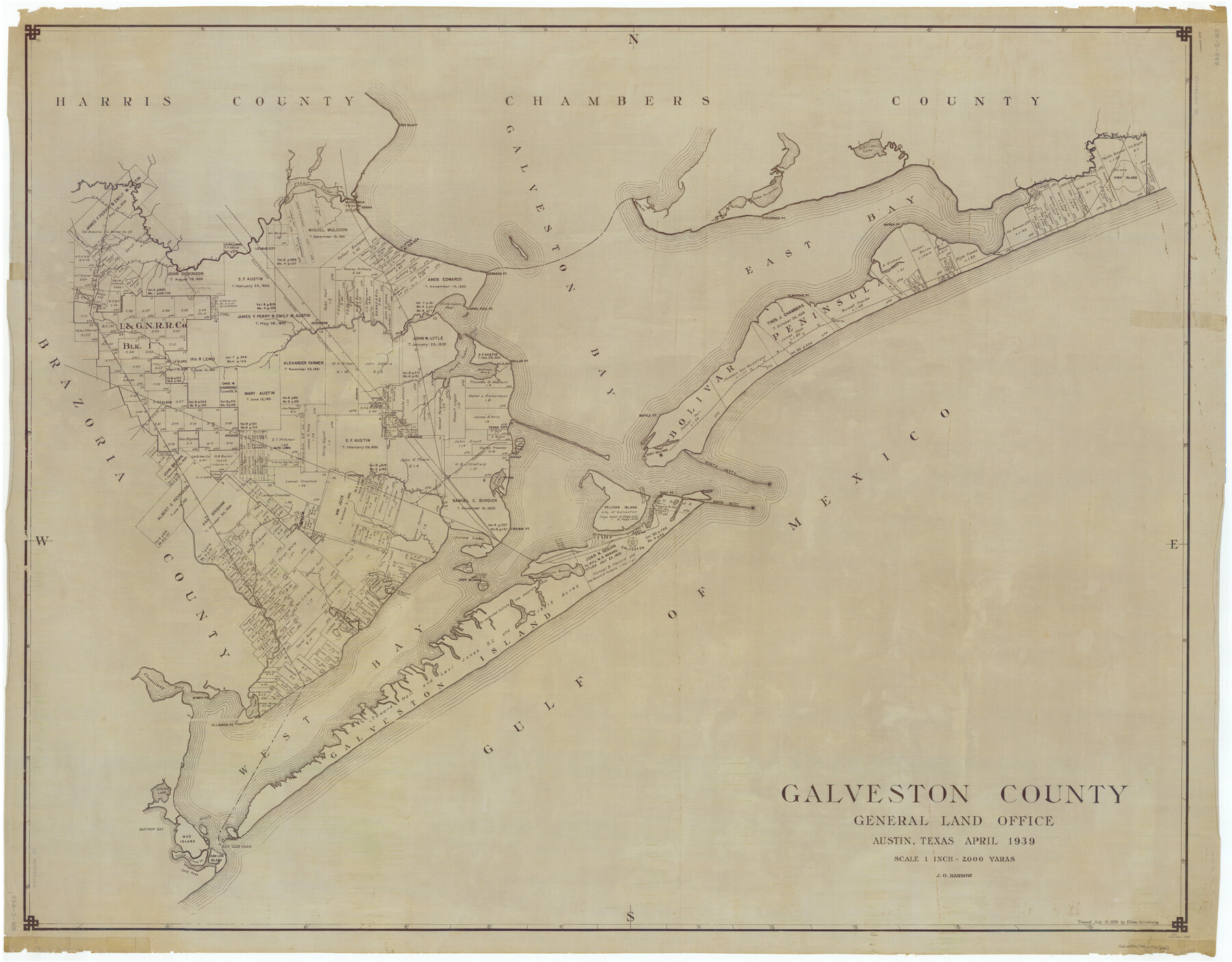 1835, Galveston County, General Map Collection