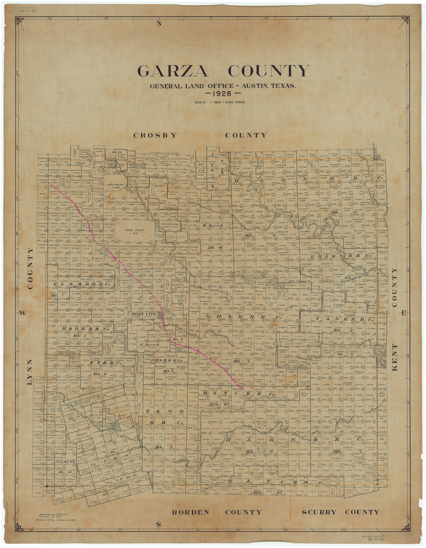 1837, Garza County, General Map Collection