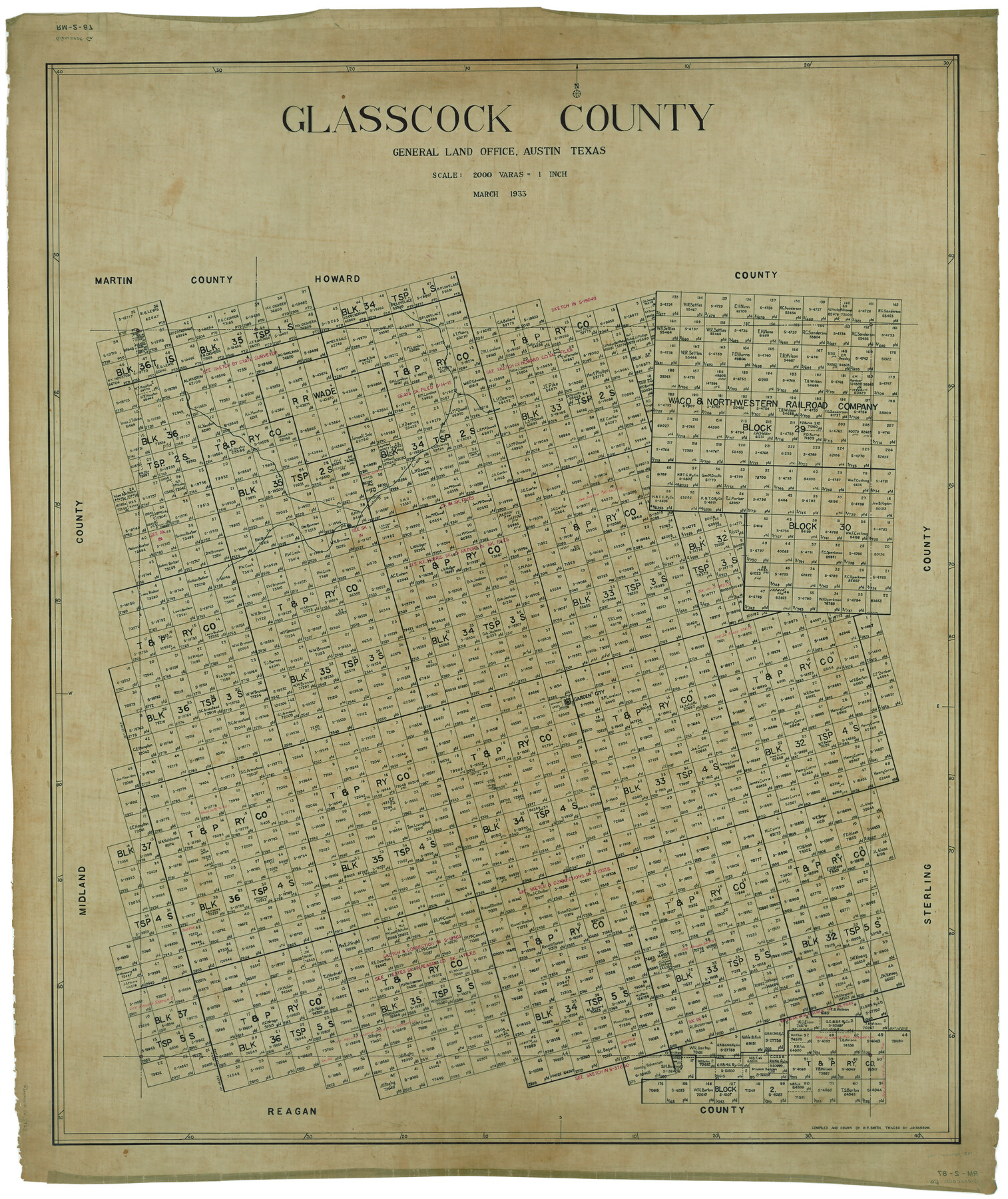 1839, Glasscock County, General Map Collection