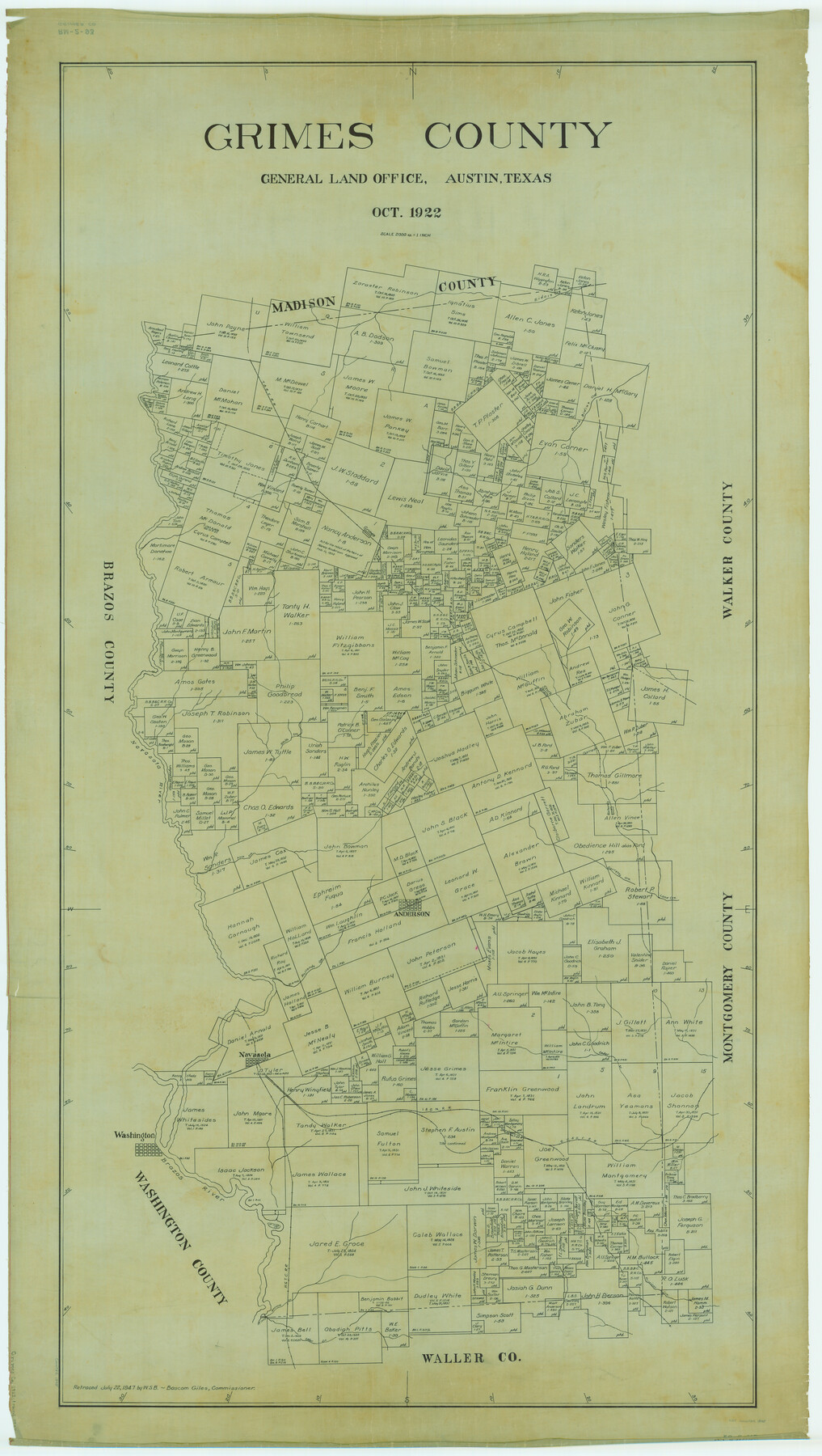 1845, Grimes County, General Map Collection