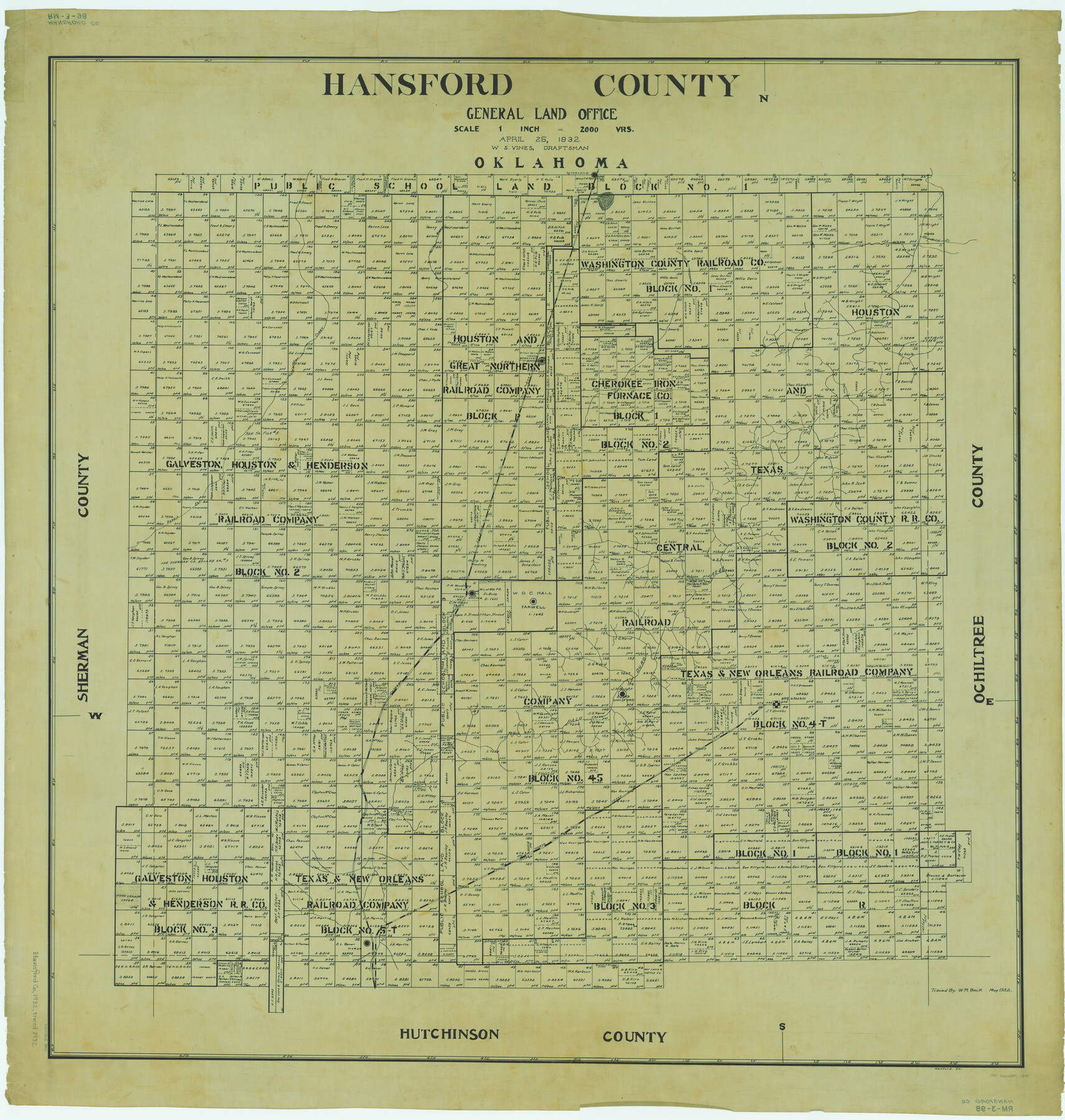 1847, Hansford County, General Map Collection