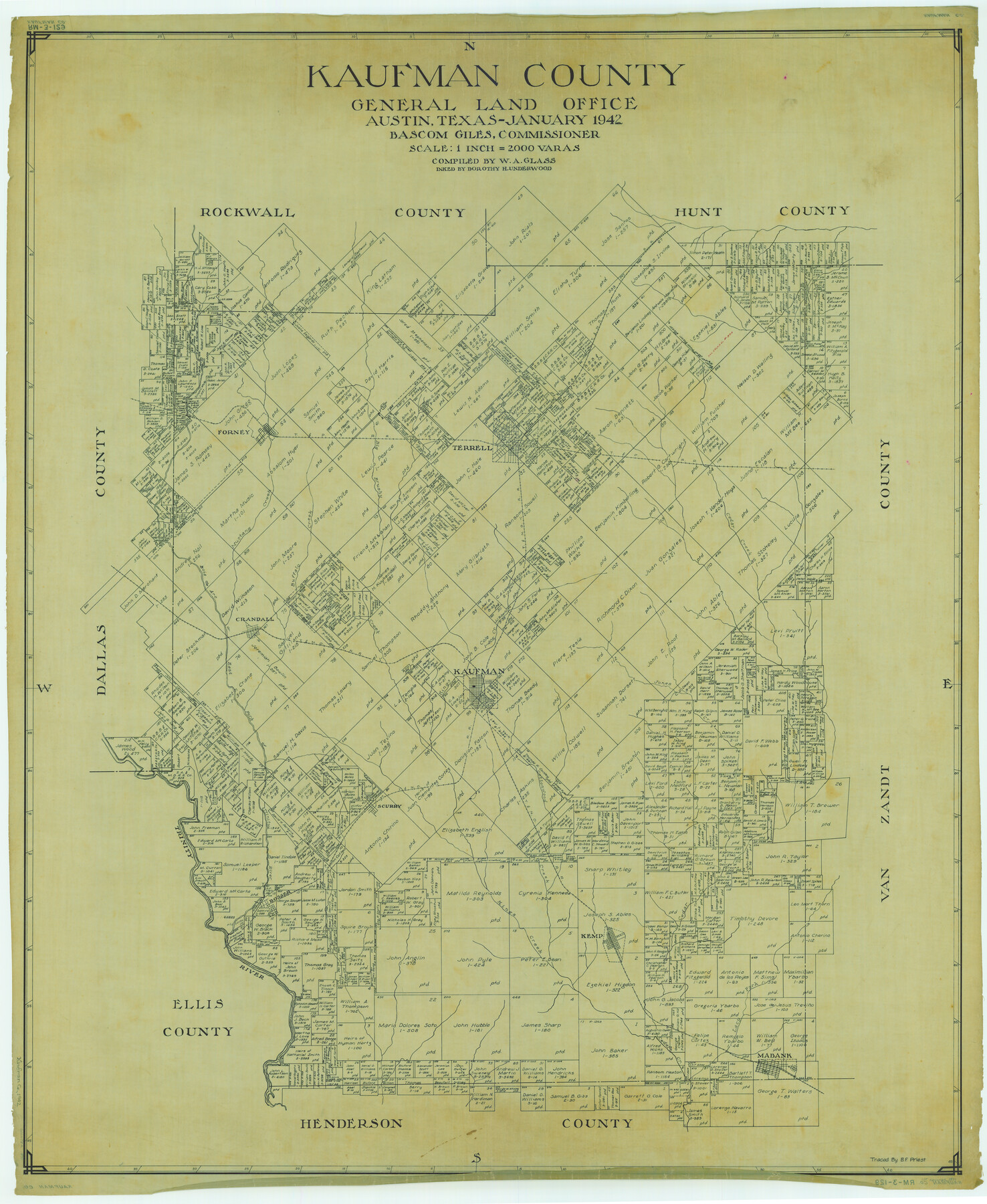 1871, Kaufman County, General Map Collection
