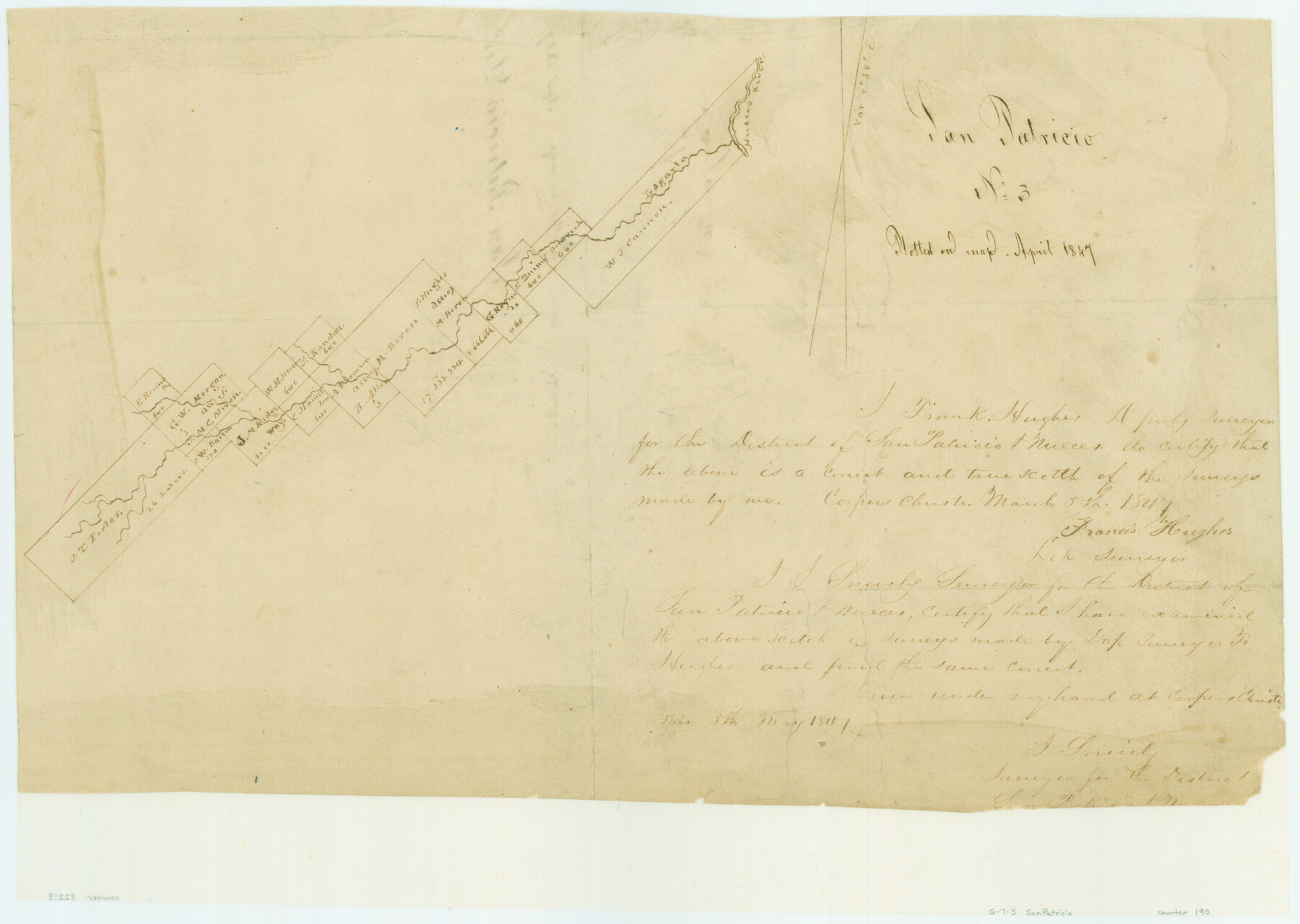 190, [Surveys along Lagarta Creek], General Map Collection
