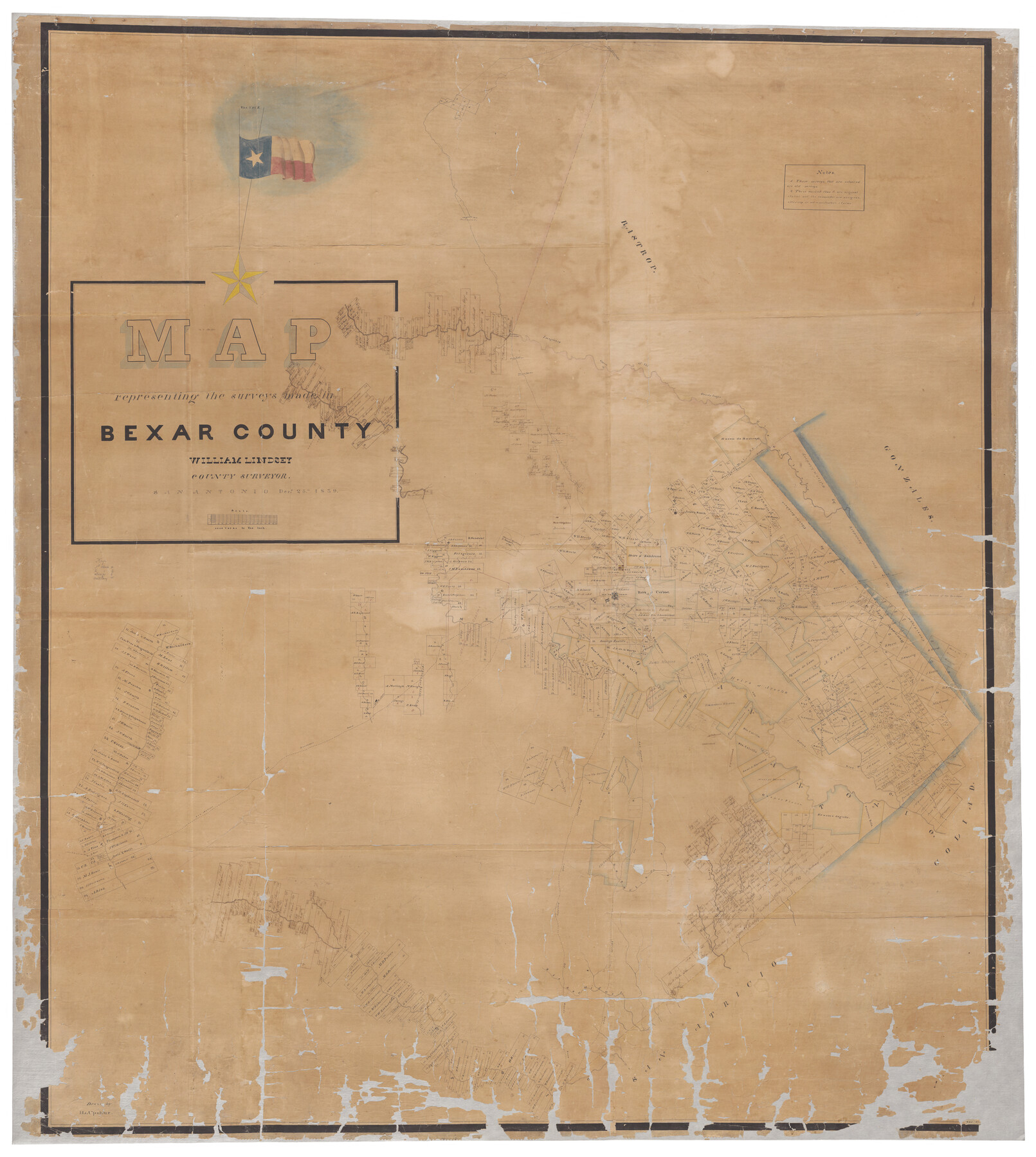 1947, Map representing the surveys made in Bexar County, General Map Collection