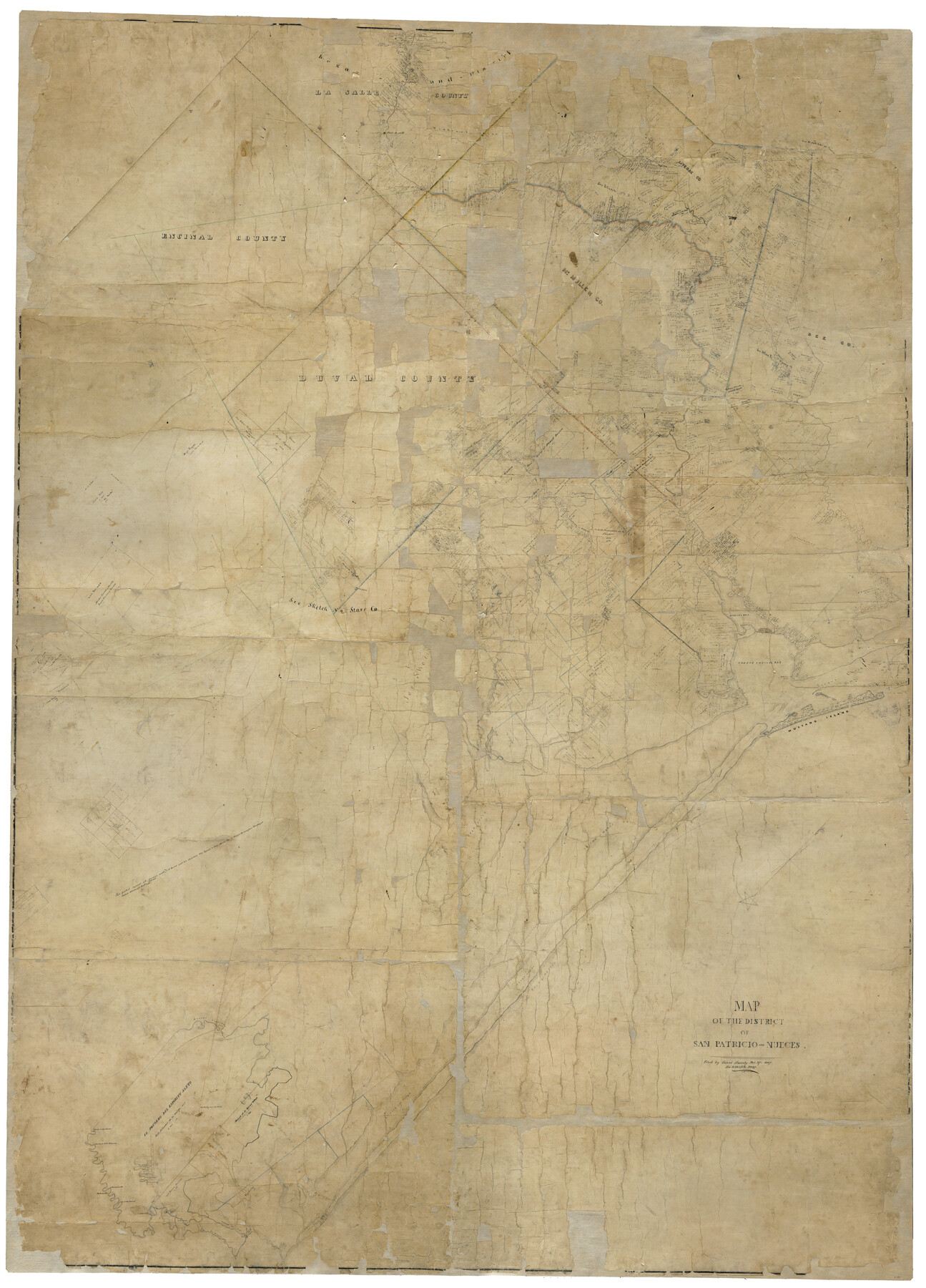 1955, Map of The District of San Patricio and Nueces, General Map Collection