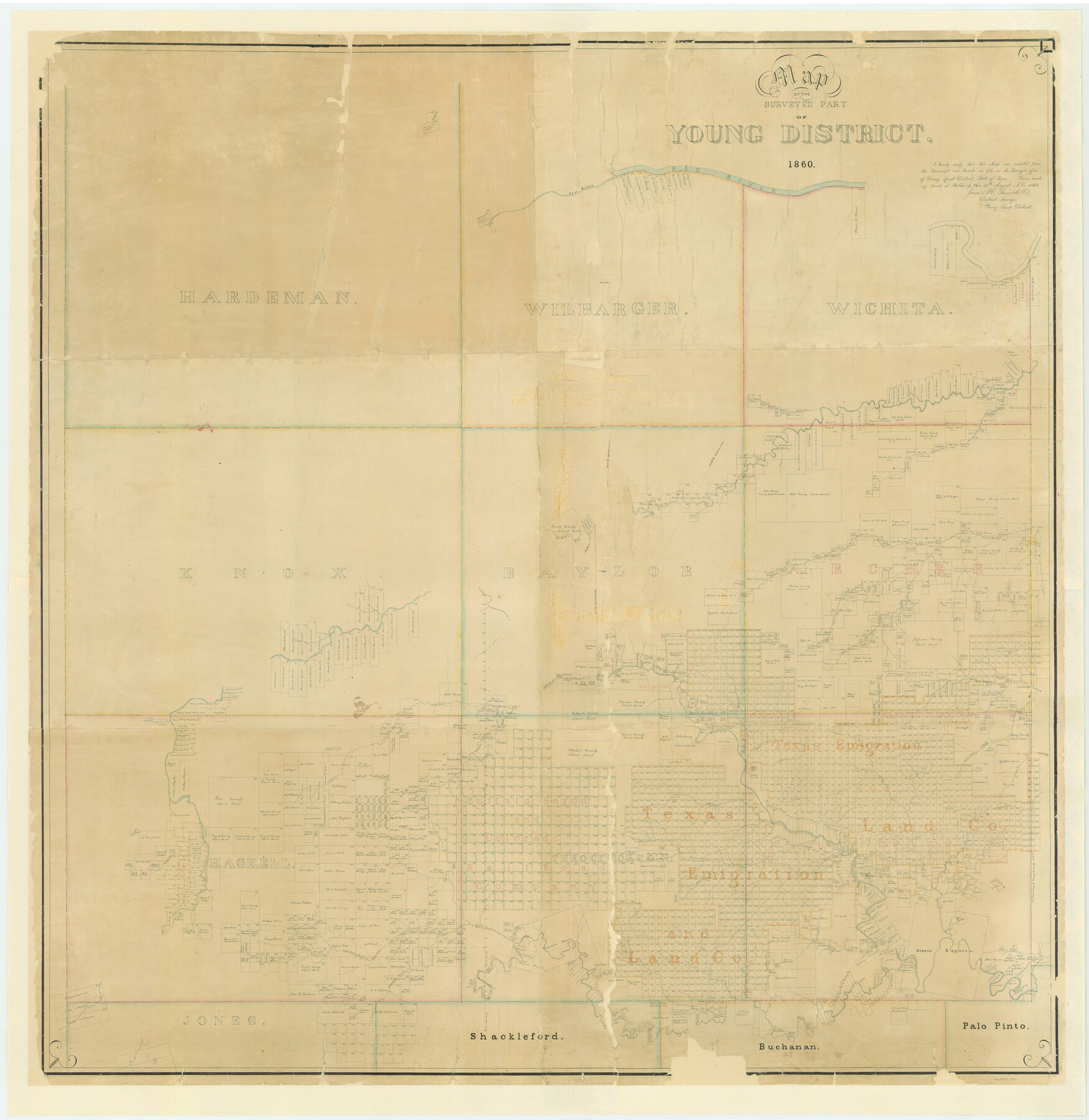 1986, Map of the Surveyed Part of Young District, General Map Collection