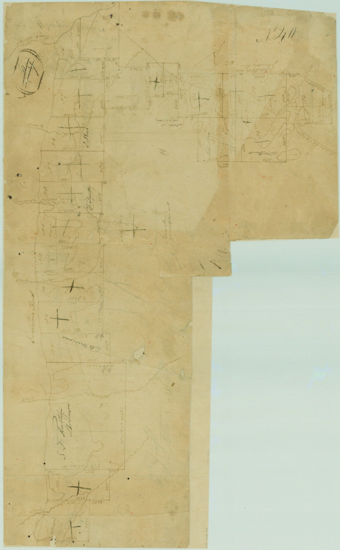 203, [Surveys in Austin's Colony along the San Antonio Road and the Brazos and Yegua Rivers], General Map Collection