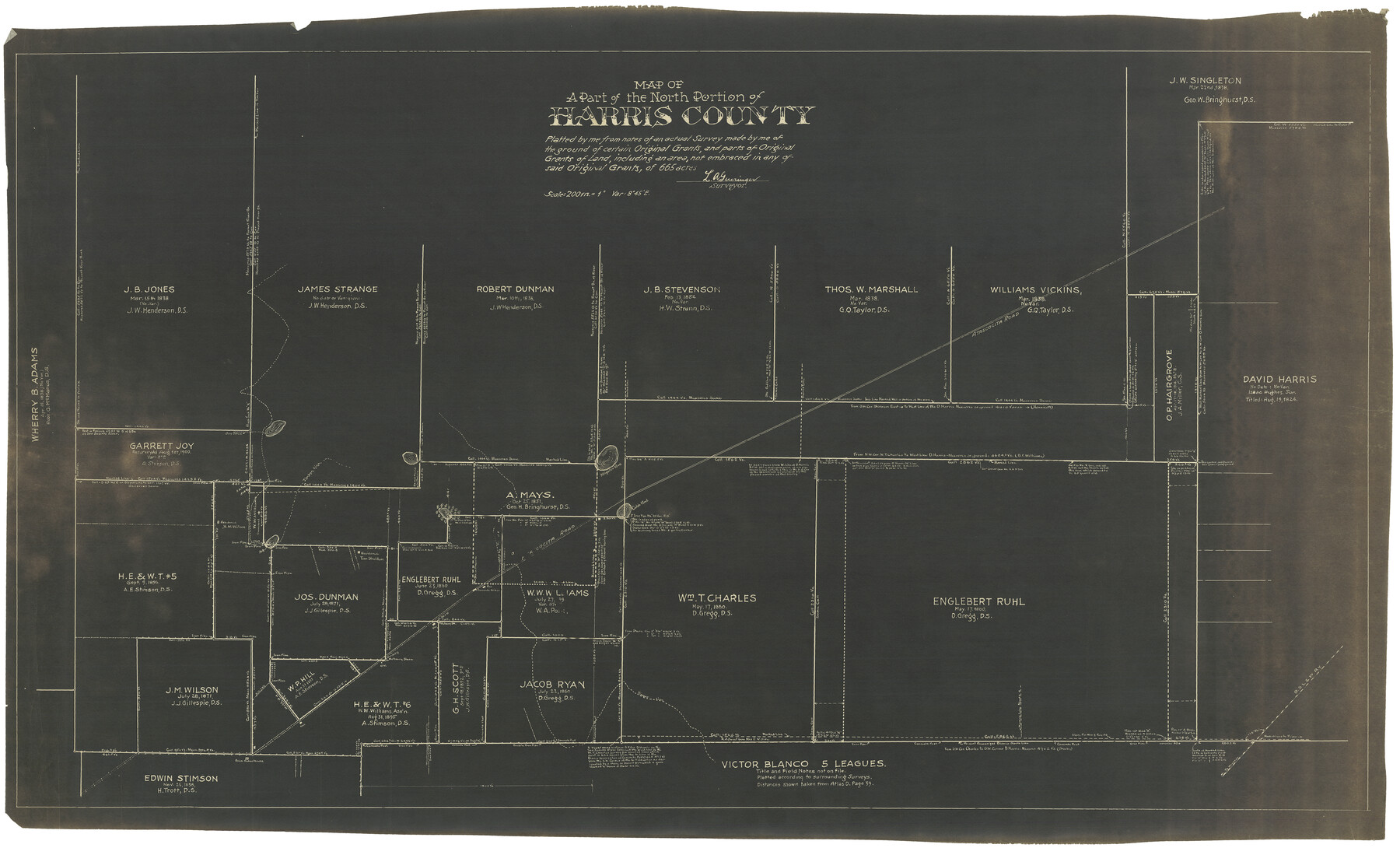 2049, Map of a part of the North Portion of Harris County, General Map Collection
