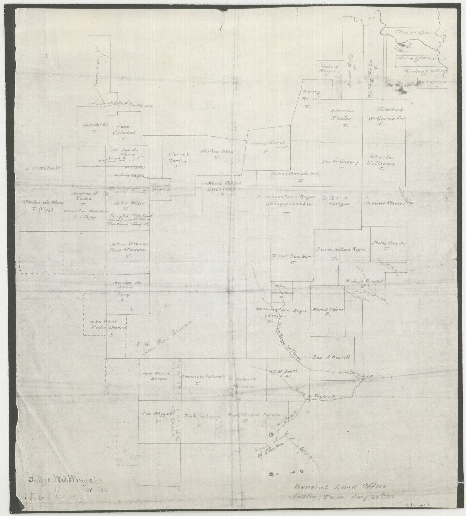 2057, Buenaventura Reyes Grants, General Map Collection