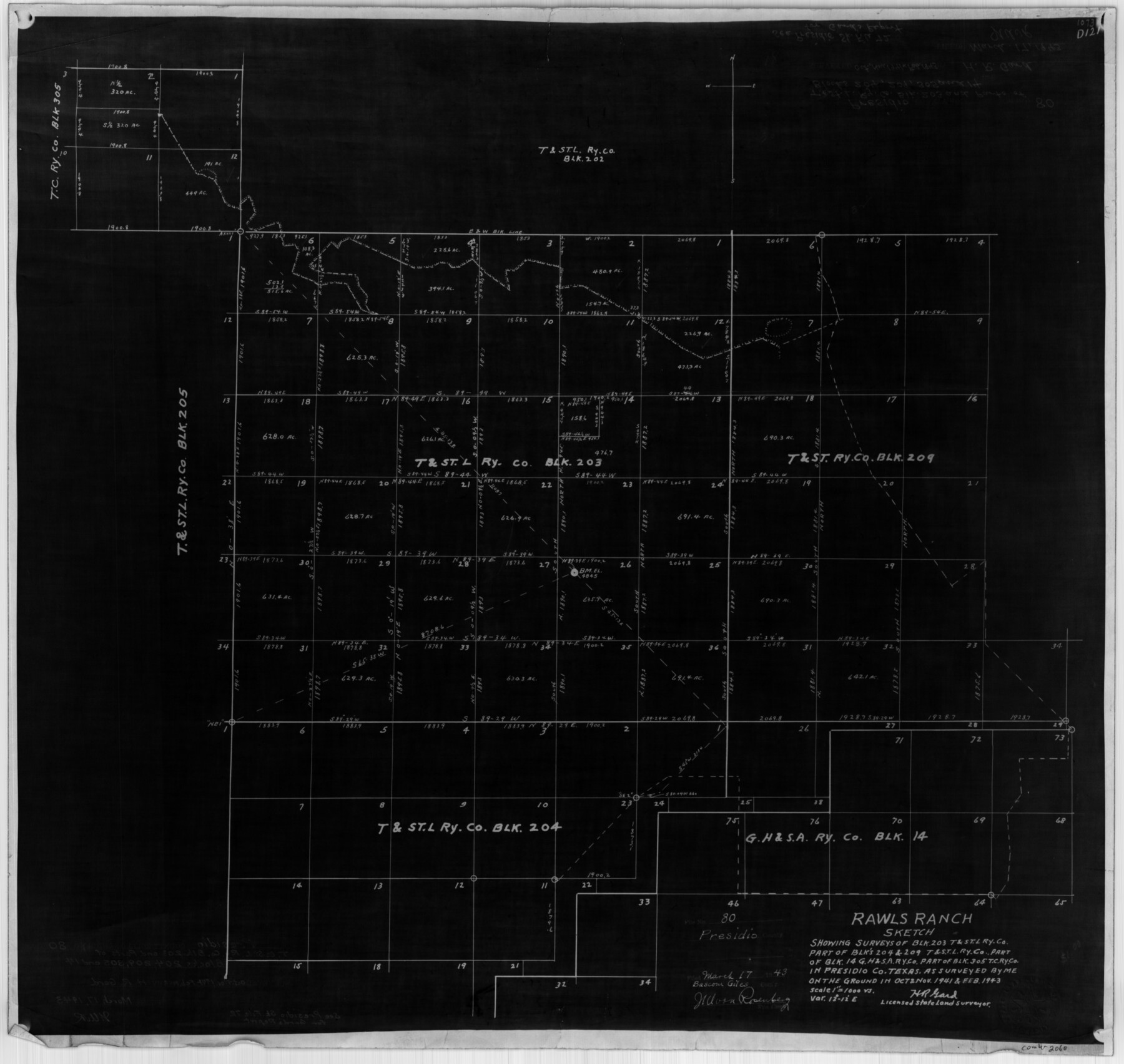 2060, Presidio County Rolled Sketch 80B, General Map Collection