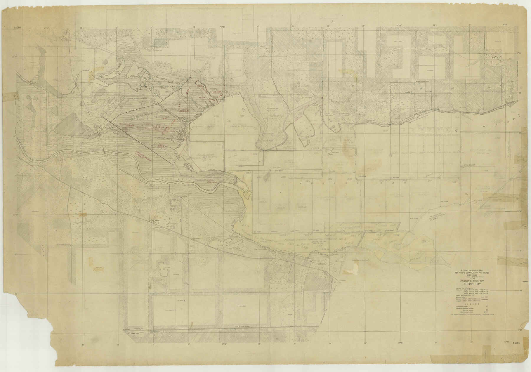 2086, [Subdivision of Nueces Bay and list of Court Decrees], General Map Collection