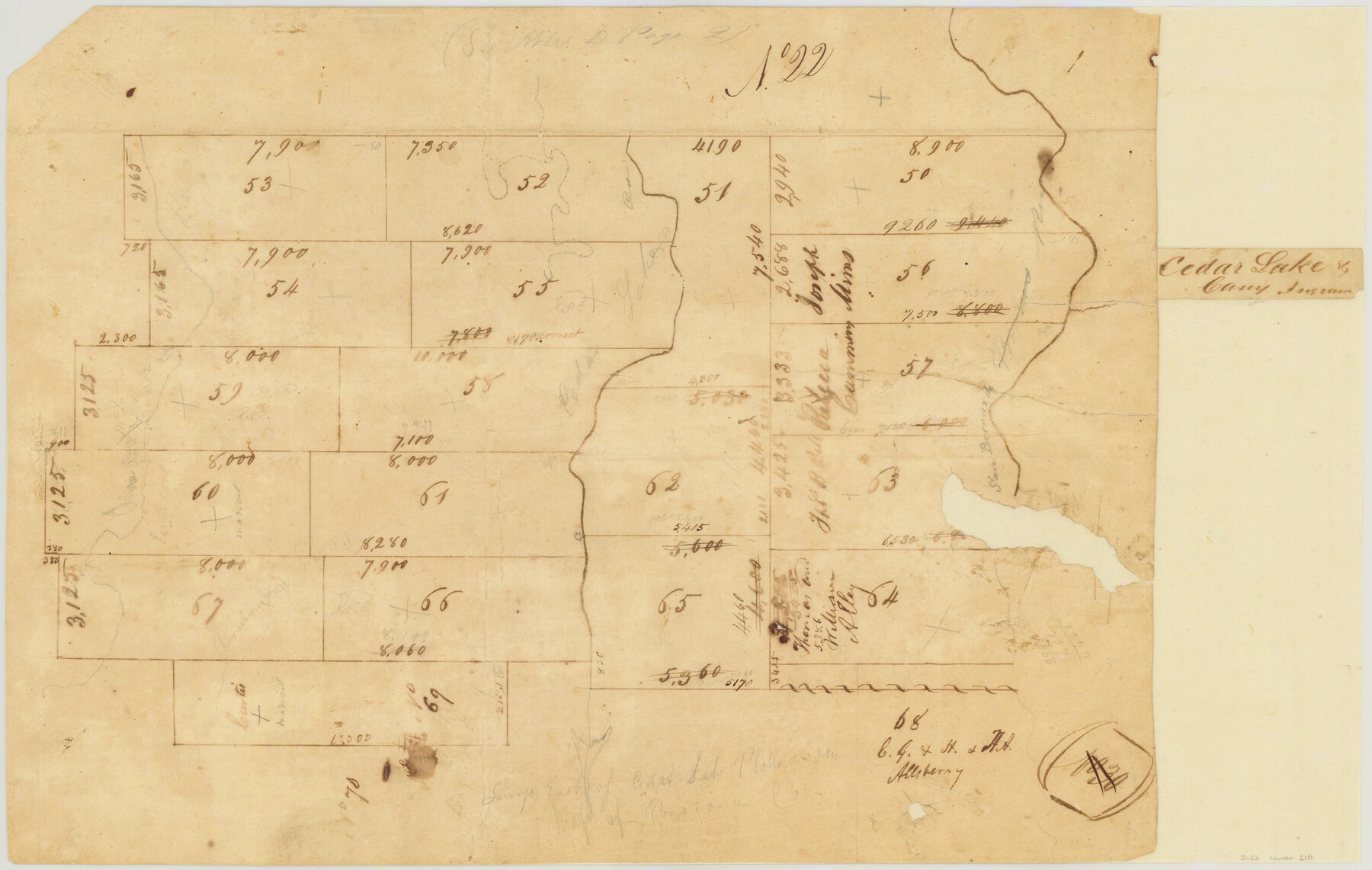 210, Surveys East of Cedar Lake, General Map Collection