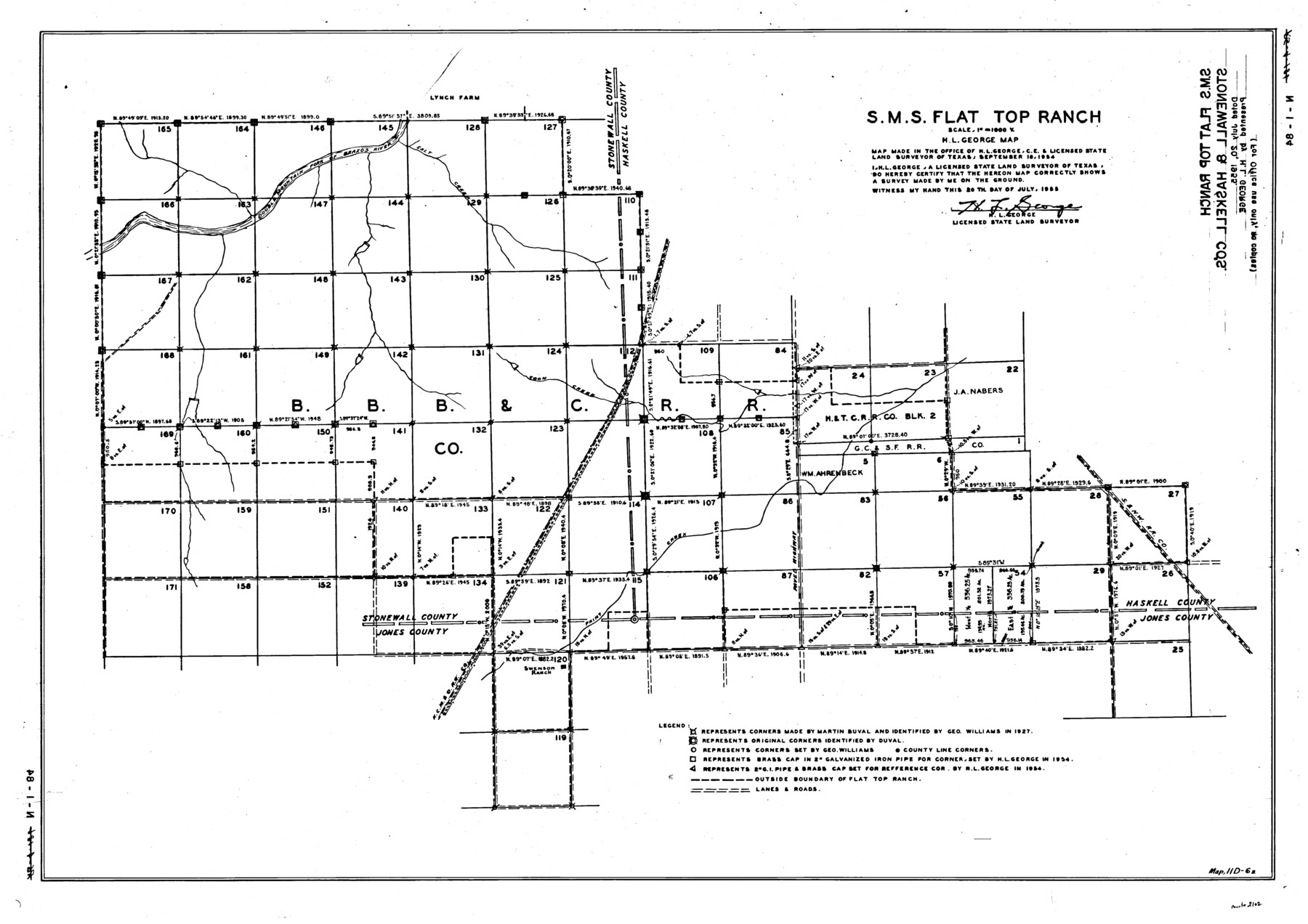 2102, S. M. S. Flat Top Ranch, General Map Collection