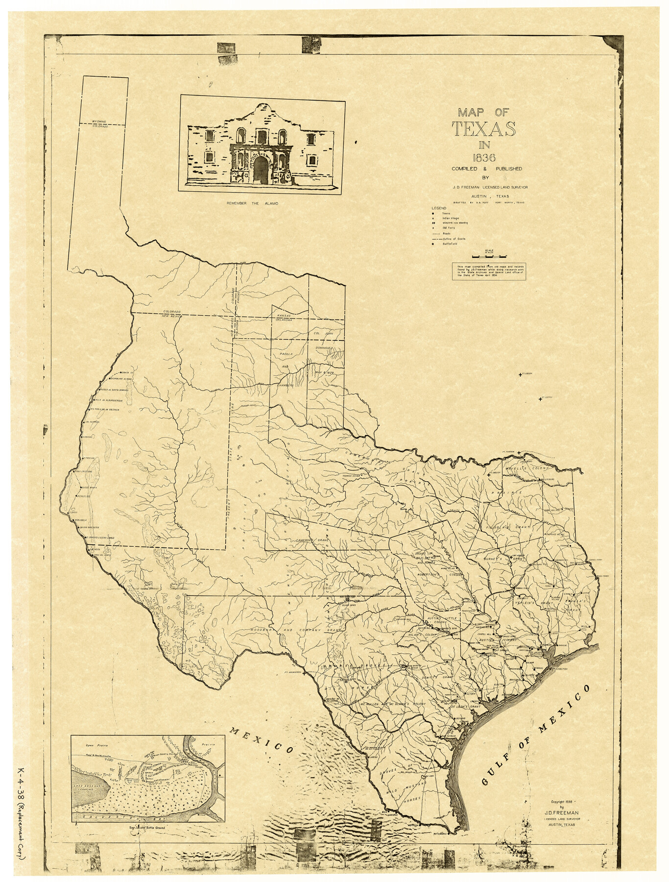 2110, Map of Texas in 1836, General Map Collection